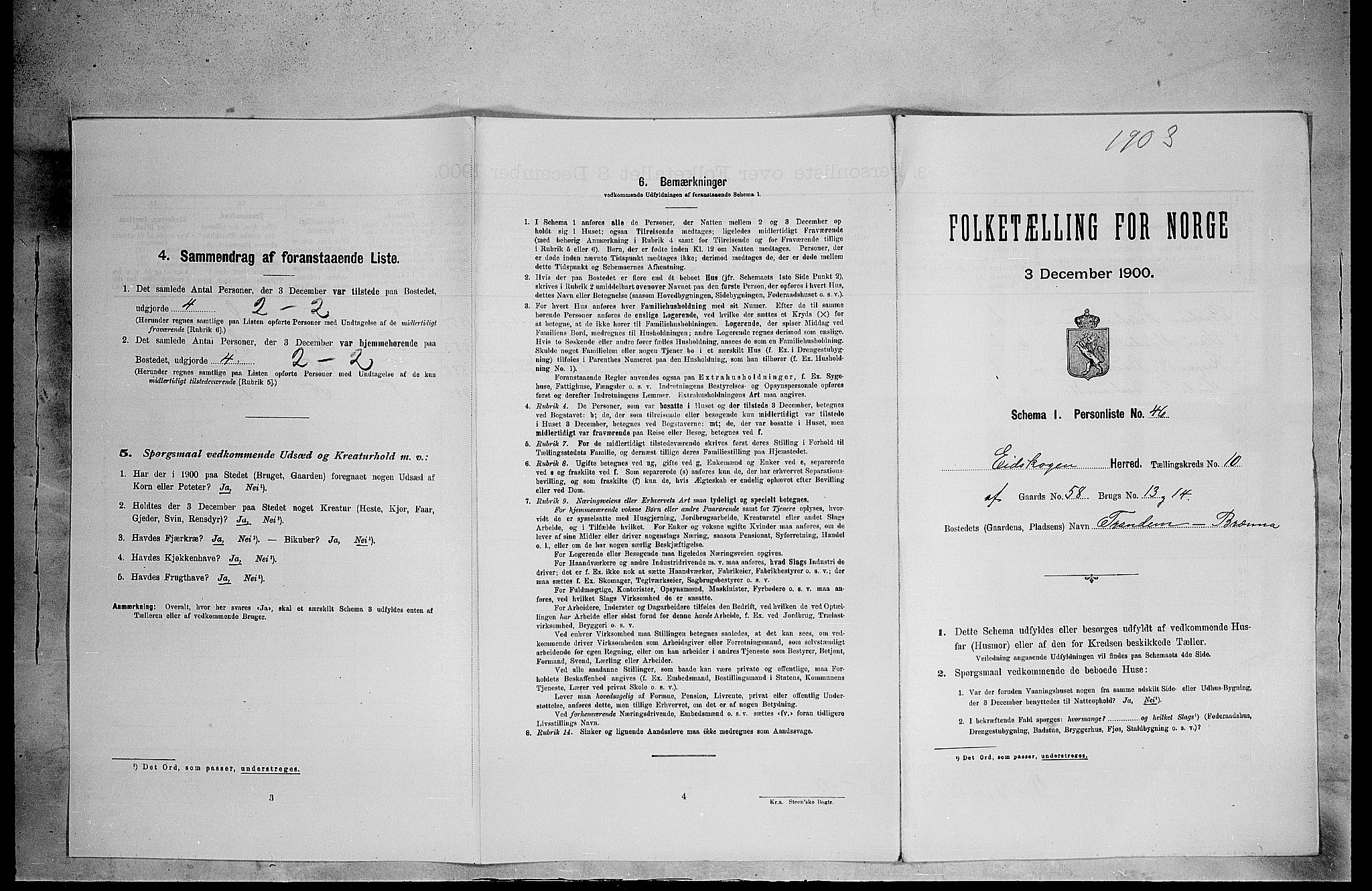 SAH, Folketelling 1900 for 0420 Eidskog herred, 1900, s. 1313