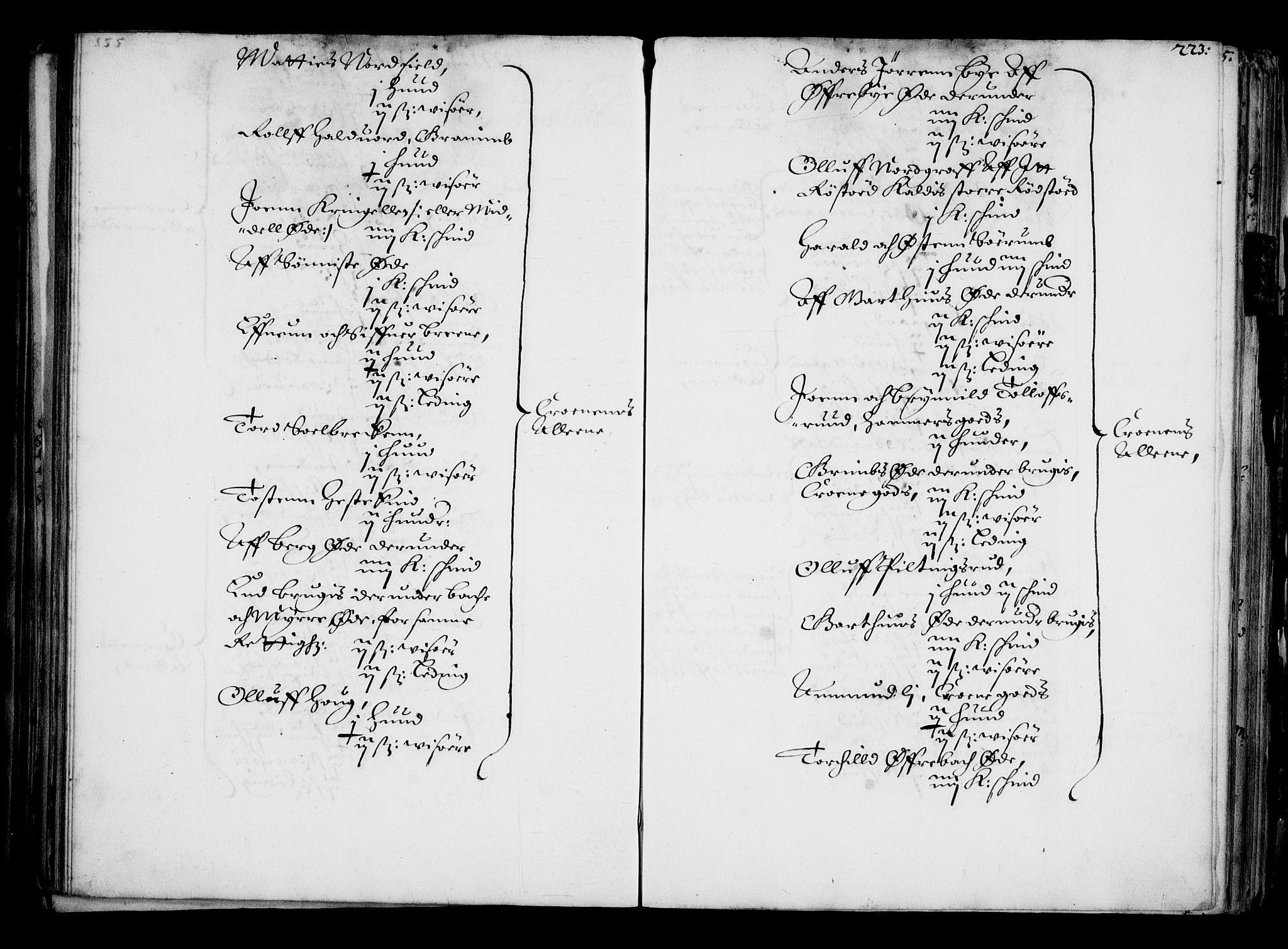 Rentekammeret inntil 1814, Realistisk ordnet avdeling, AV/RA-EA-4070/N/Na/L0001: [XI f]: Akershus stifts jordebok, 1652, s. 222b-223a