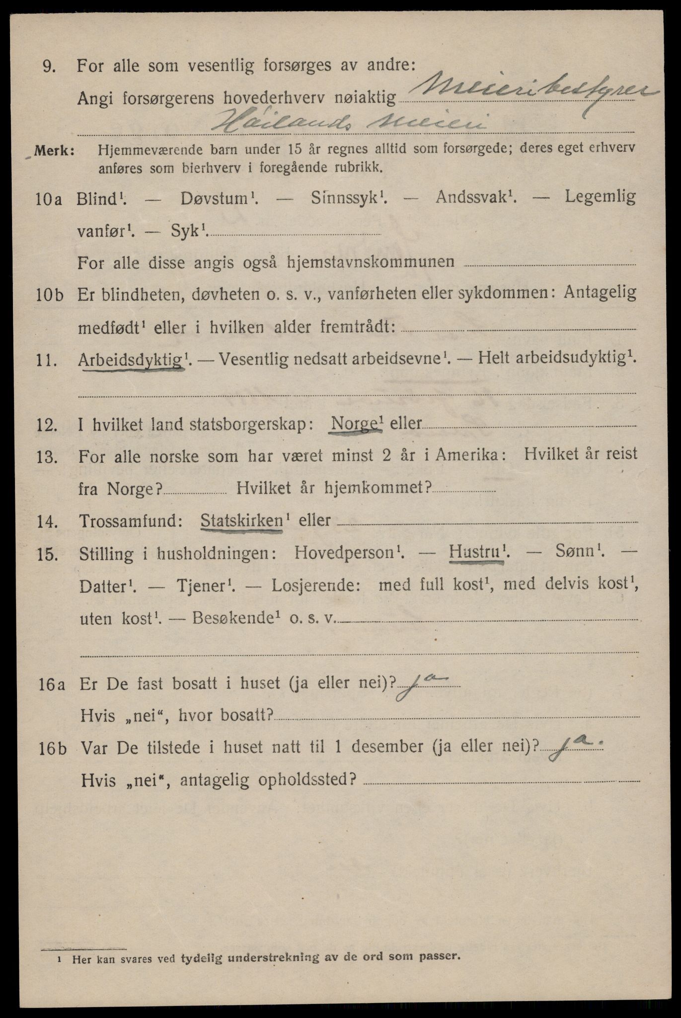 SAST, Folketelling 1920 for 1102 Sandnes ladested, 1920, s. 4627