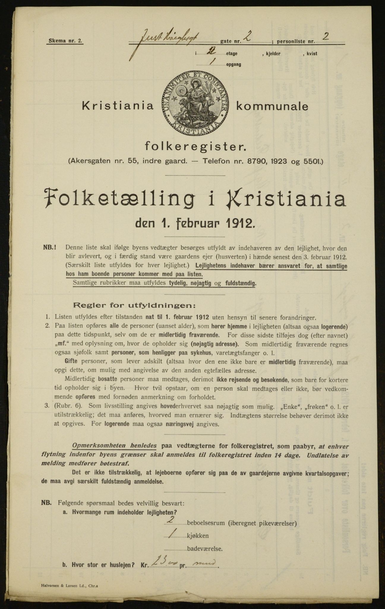 OBA, Kommunal folketelling 1.2.1912 for Kristiania, 1912, s. 47981