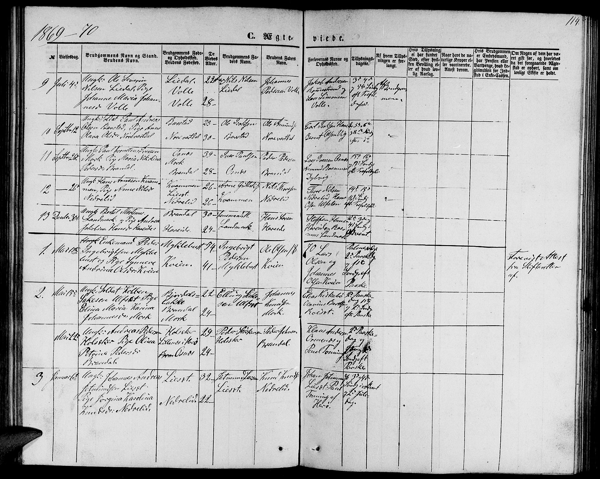 Ministerialprotokoller, klokkerbøker og fødselsregistre - Møre og Romsdal, AV/SAT-A-1454/510/L0124: Klokkerbok nr. 510C01, 1854-1877, s. 114