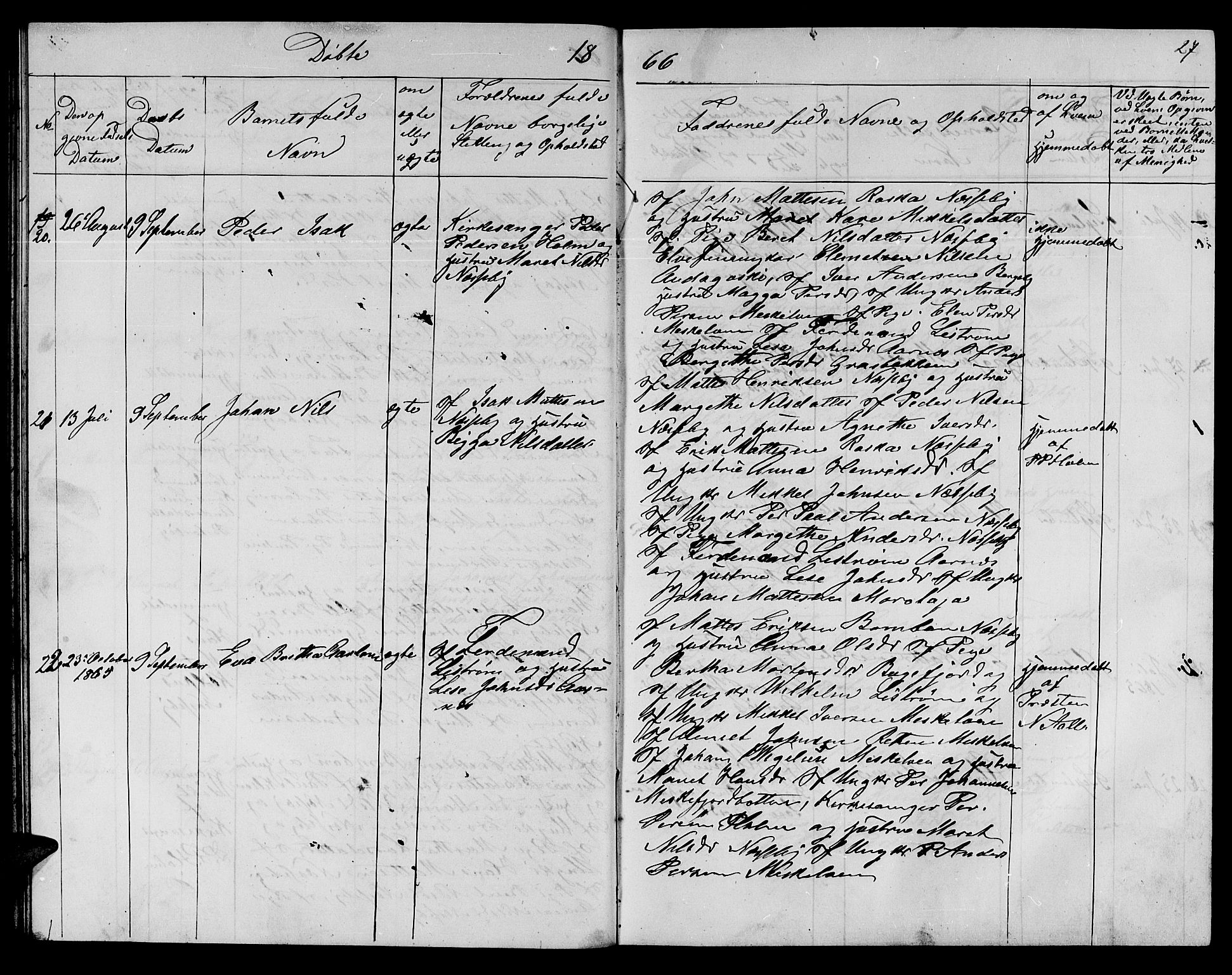 Nesseby sokneprestkontor, AV/SATØ-S-1330/H/Hb/L0002klokker: Klokkerbok nr. 2, 1861-1868, s. 27