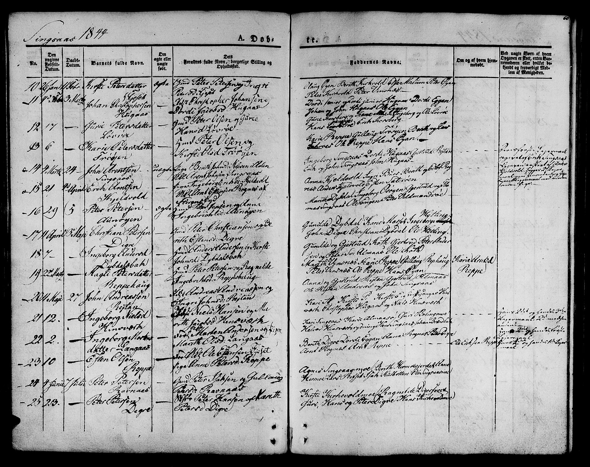 Ministerialprotokoller, klokkerbøker og fødselsregistre - Sør-Trøndelag, SAT/A-1456/685/L0958: Ministerialbok nr. 685A04 /2, 1829-1845, s. 60
