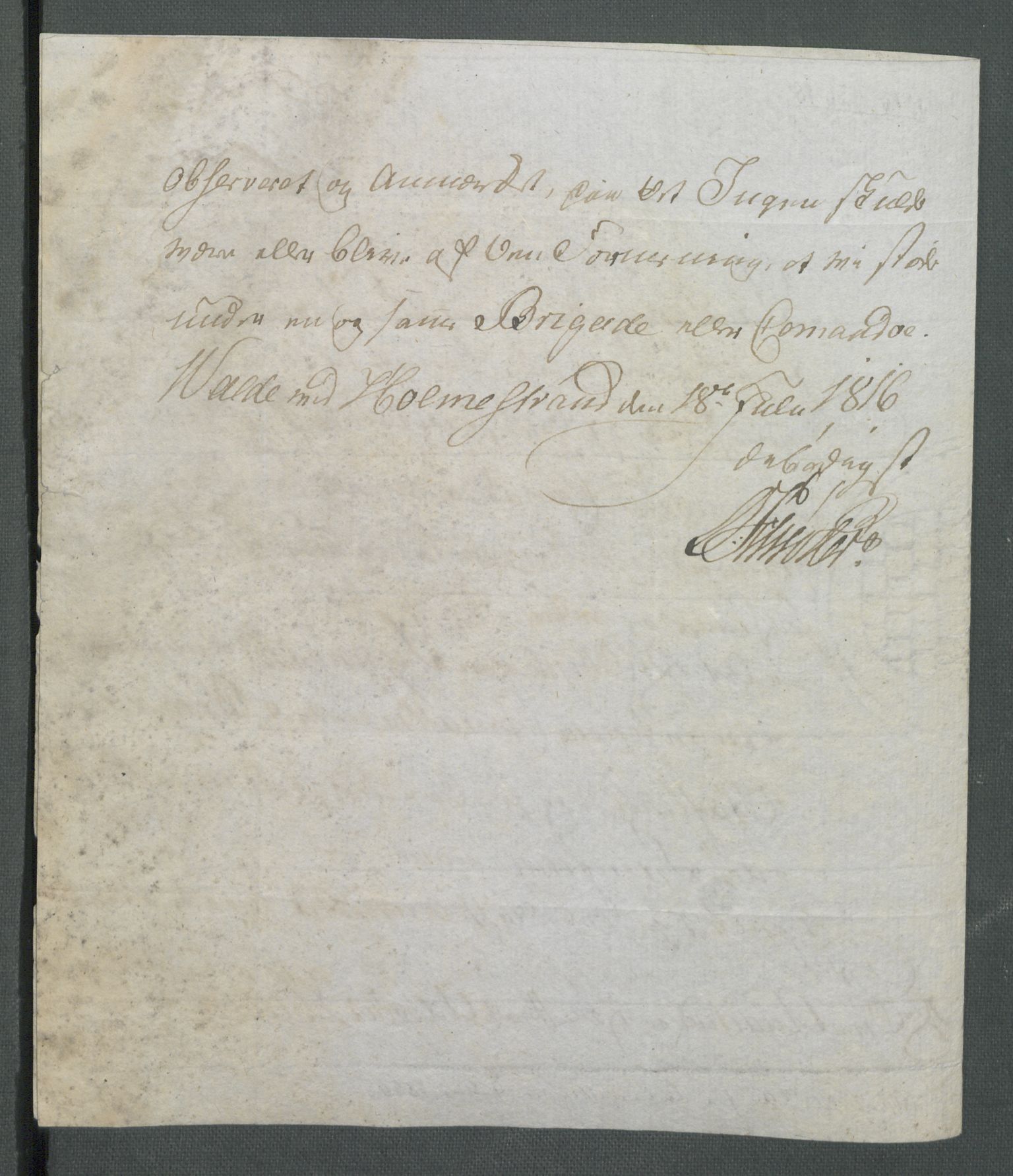 Forskjellige samlinger, Historisk-kronologisk samling, AV/RA-EA-4029/G/Ga/L0009A: Historisk-kronologisk samling. Dokumenter fra januar og ut september 1814. , 1814, s. 285