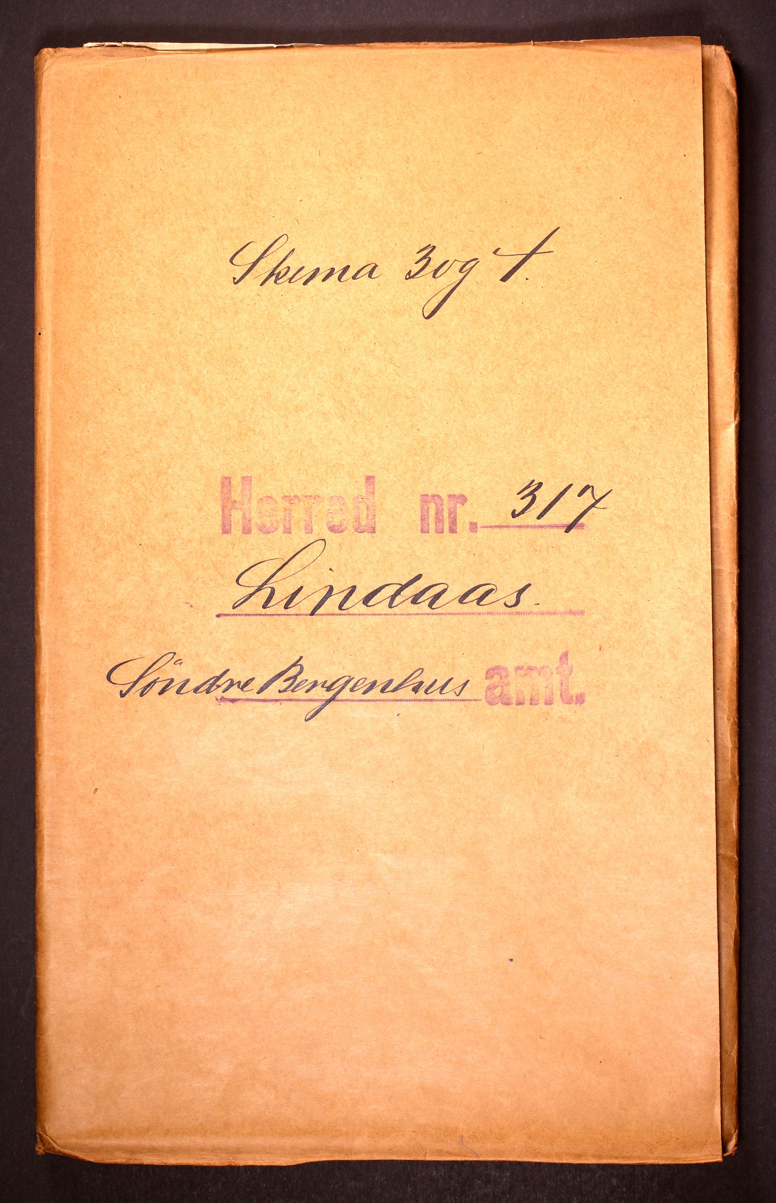 RA, Folketelling 1910 for 1263 Lindås herred, 1910, s. 1