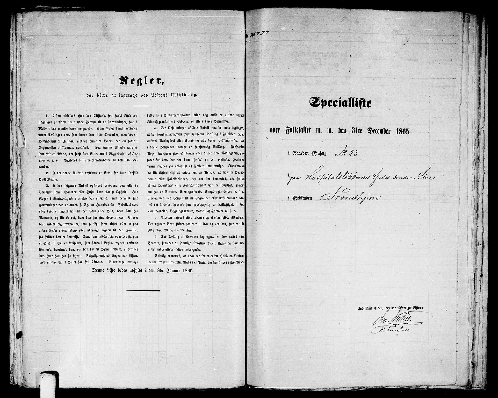 RA, Folketelling 1865 for 1601 Trondheim kjøpstad, 1865, s. 1523