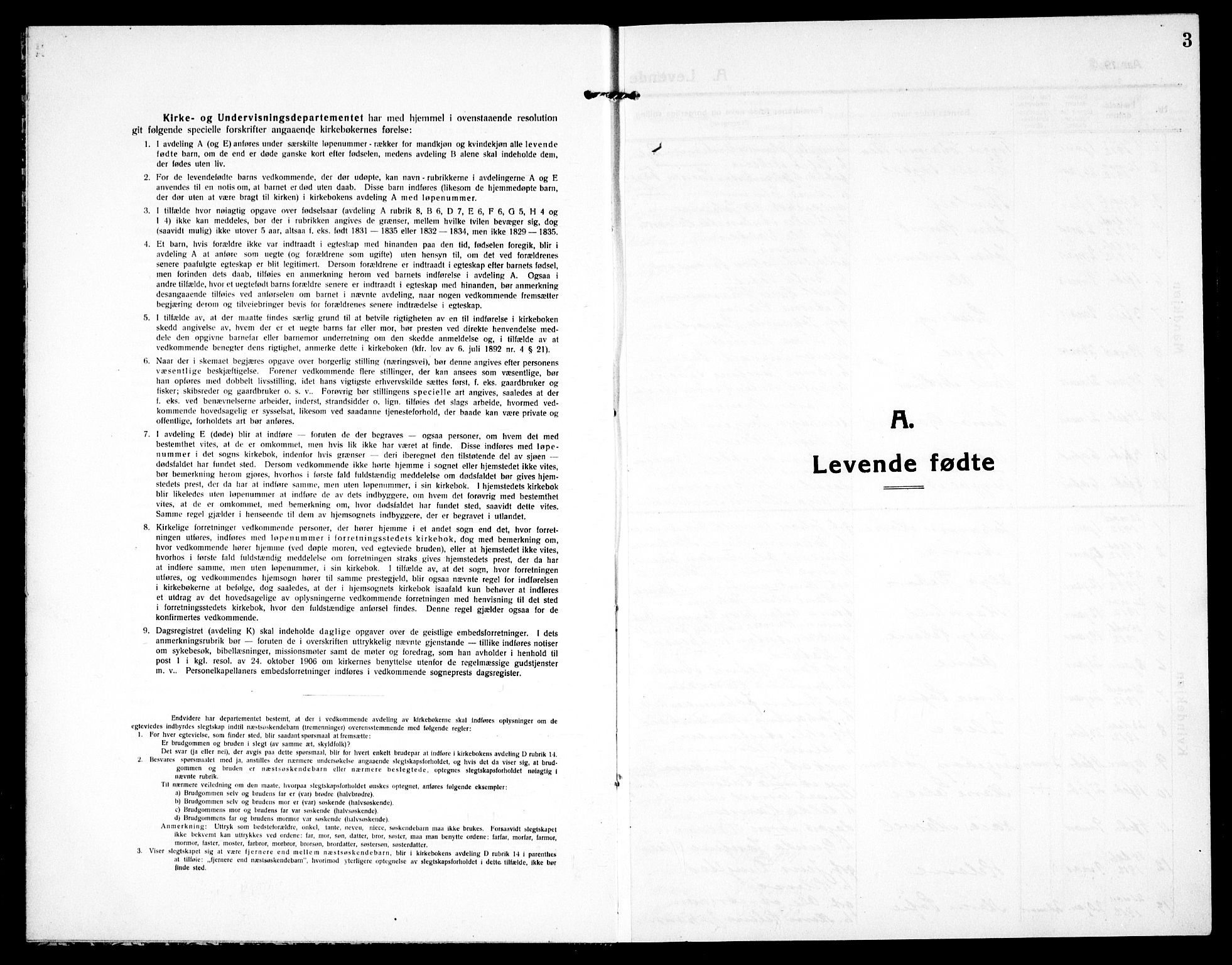 Eidsberg prestekontor Kirkebøker, AV/SAO-A-10905/G/Ga/L0003: Klokkerbok nr. I 3, 1913-1937, s. 3
