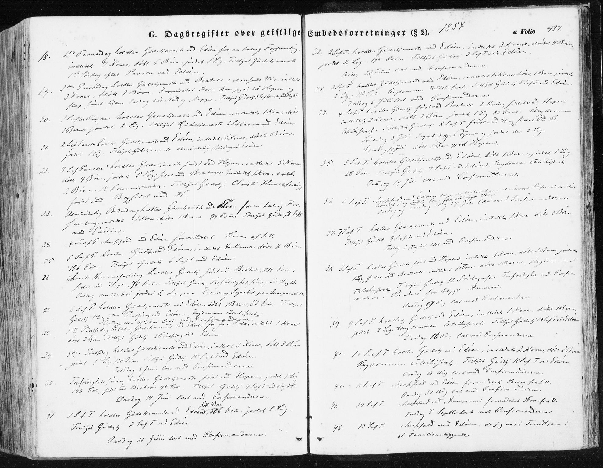 Ministerialprotokoller, klokkerbøker og fødselsregistre - Møre og Romsdal, AV/SAT-A-1454/581/L0937: Ministerialbok nr. 581A05, 1853-1872, s. 437