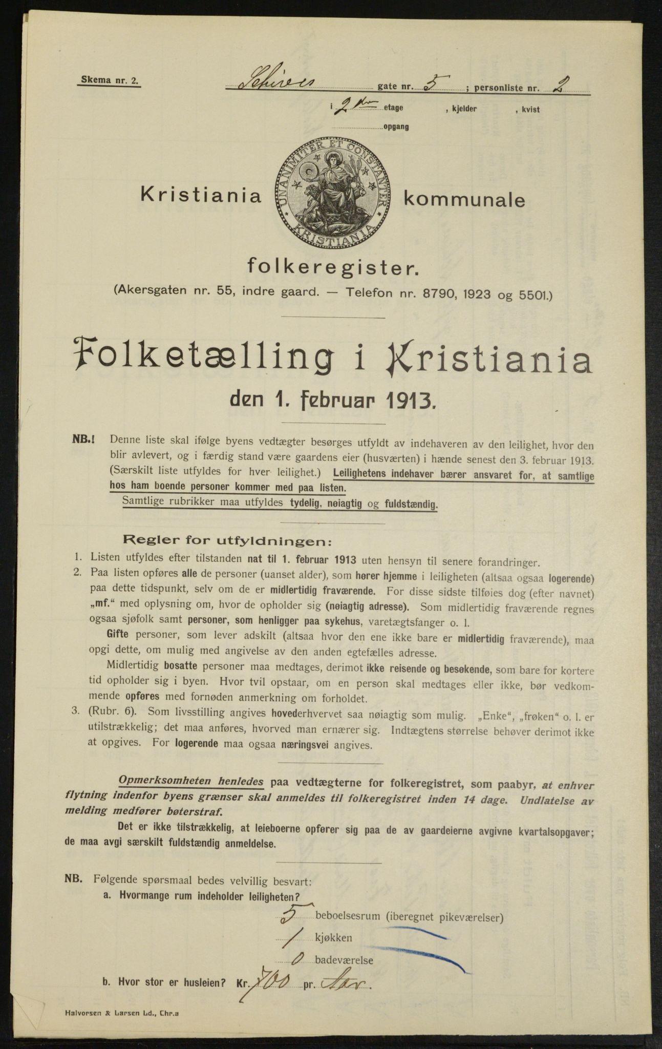 OBA, Kommunal folketelling 1.2.1913 for Kristiania, 1913, s. 89562