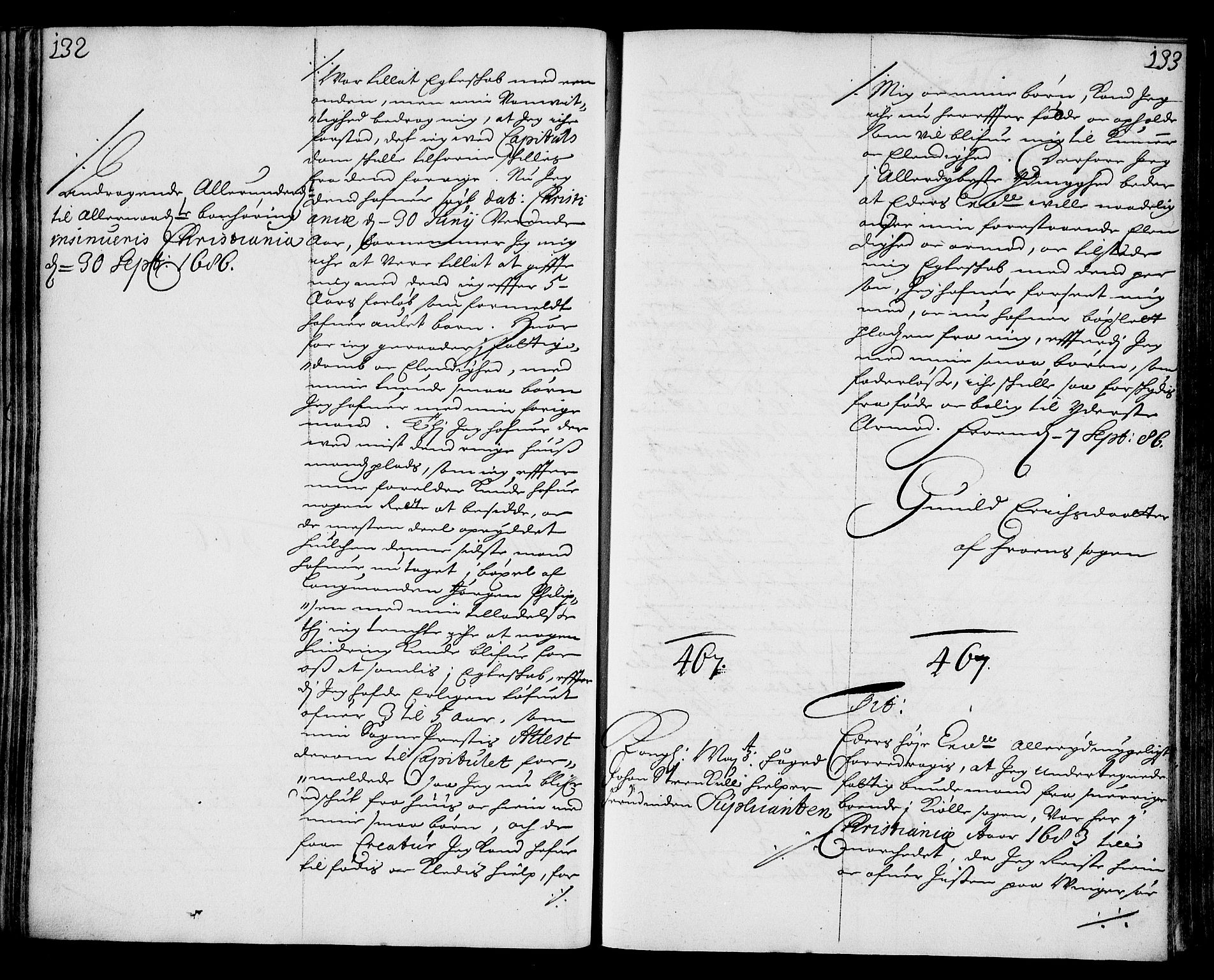 Stattholderembetet 1572-1771, AV/RA-EA-2870/Ae/L0003: Supplikasjons- og resolusjonsprotokoll, 1686-1687, s. 132-133