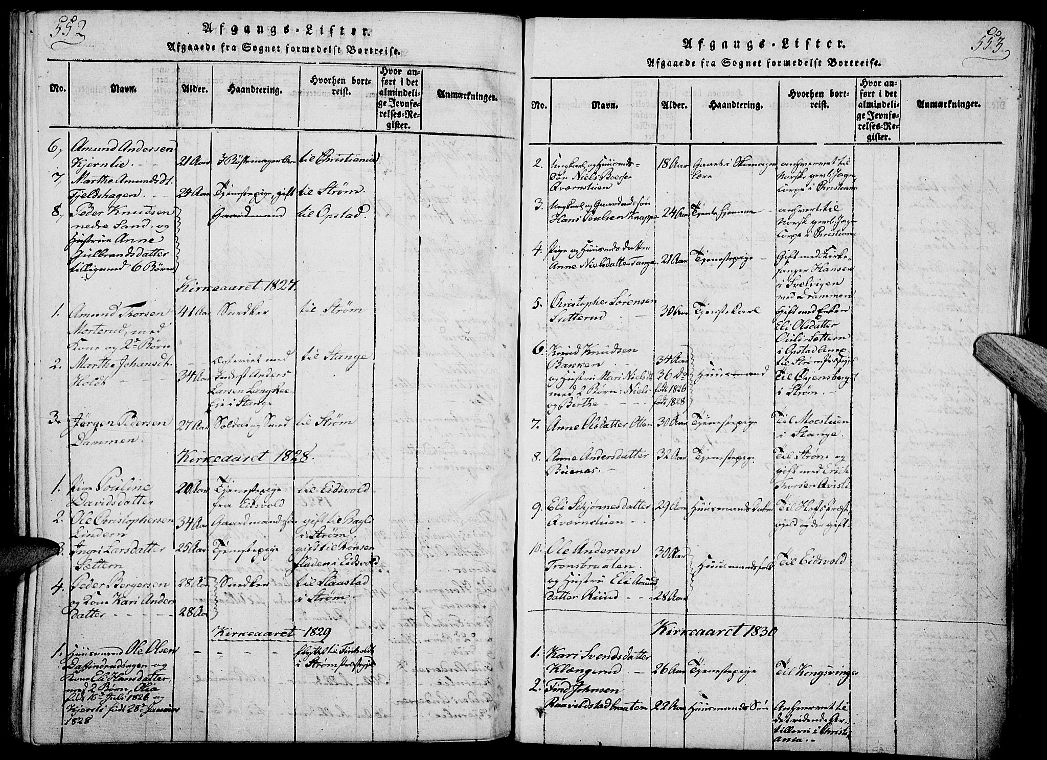 Nord-Odal prestekontor, SAH/PREST-032/H/Ha/Haa/L0001: Ministerialbok nr. 1, 1819-1838, s. 552-553