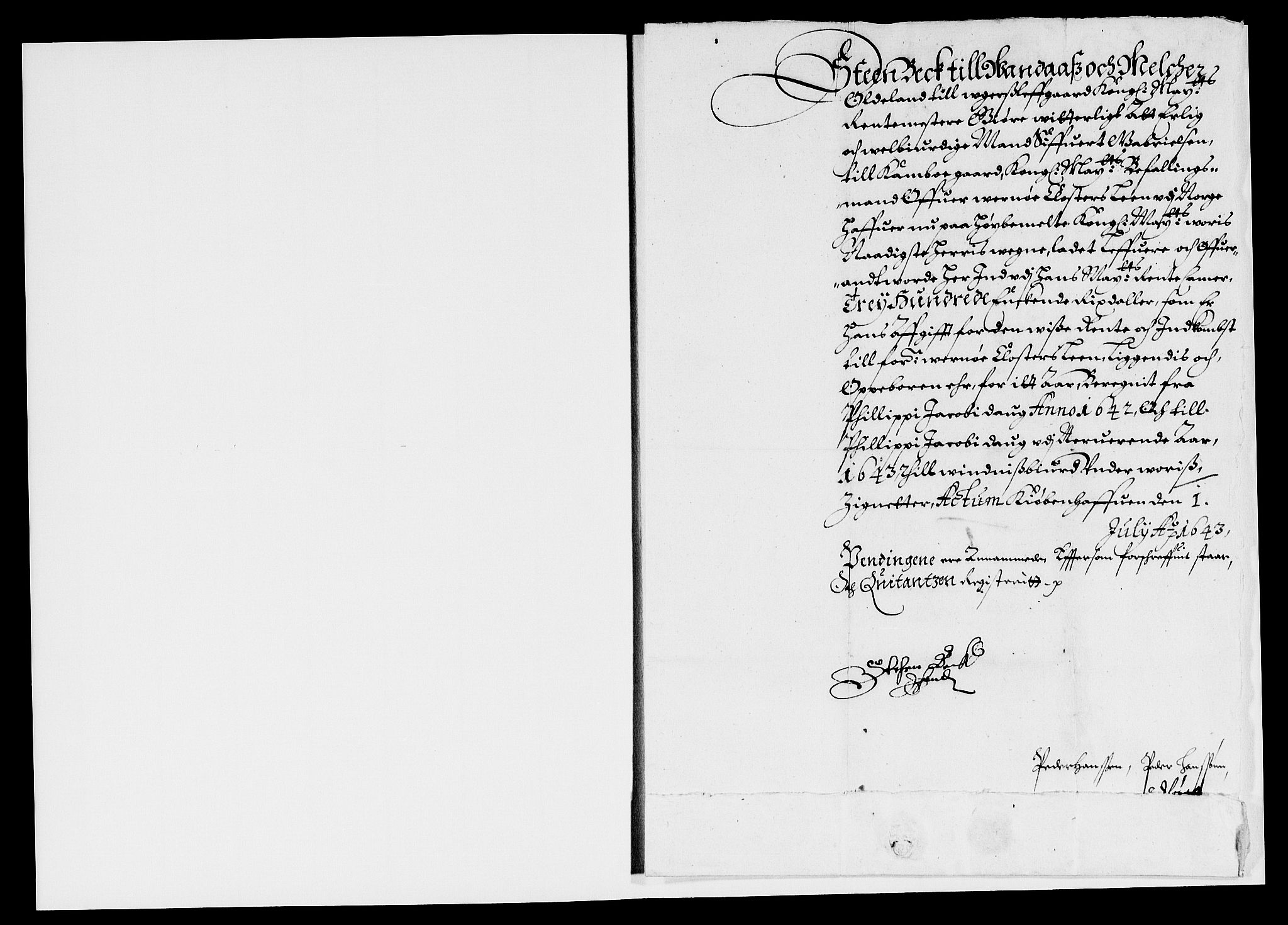 Rentekammeret inntil 1814, Reviderte regnskaper, Lensregnskaper, AV/RA-EA-5023/R/Rb/Rbg/L0006: Verne kloster len, 1641-1644