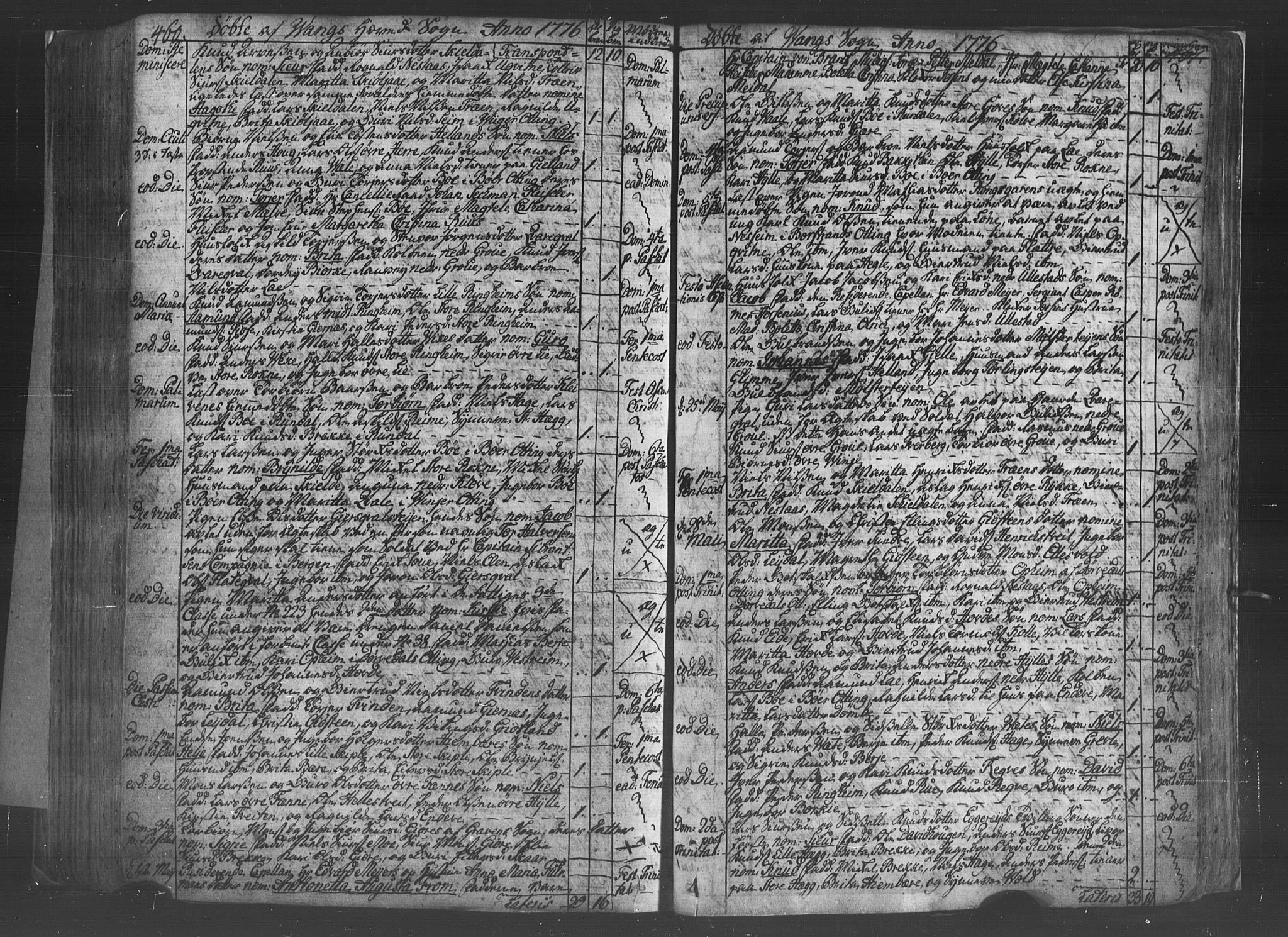 Voss sokneprestembete, SAB/A-79001/H/Haa: Ministerialbok nr. A 8, 1752-1780, s. 460-461