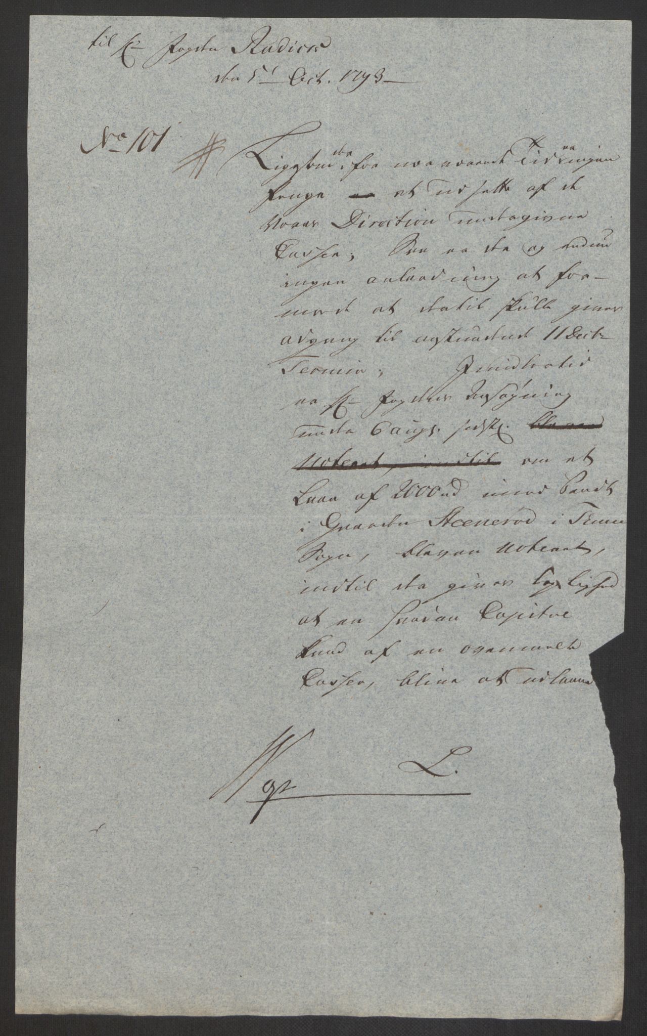 Forsvaret, Den norske kvesthuskasse/krigshospitalkasse, AV/RA-RAFA-1887/F/Fa/L0008: Konsepter, 1790-1793, s. 1200