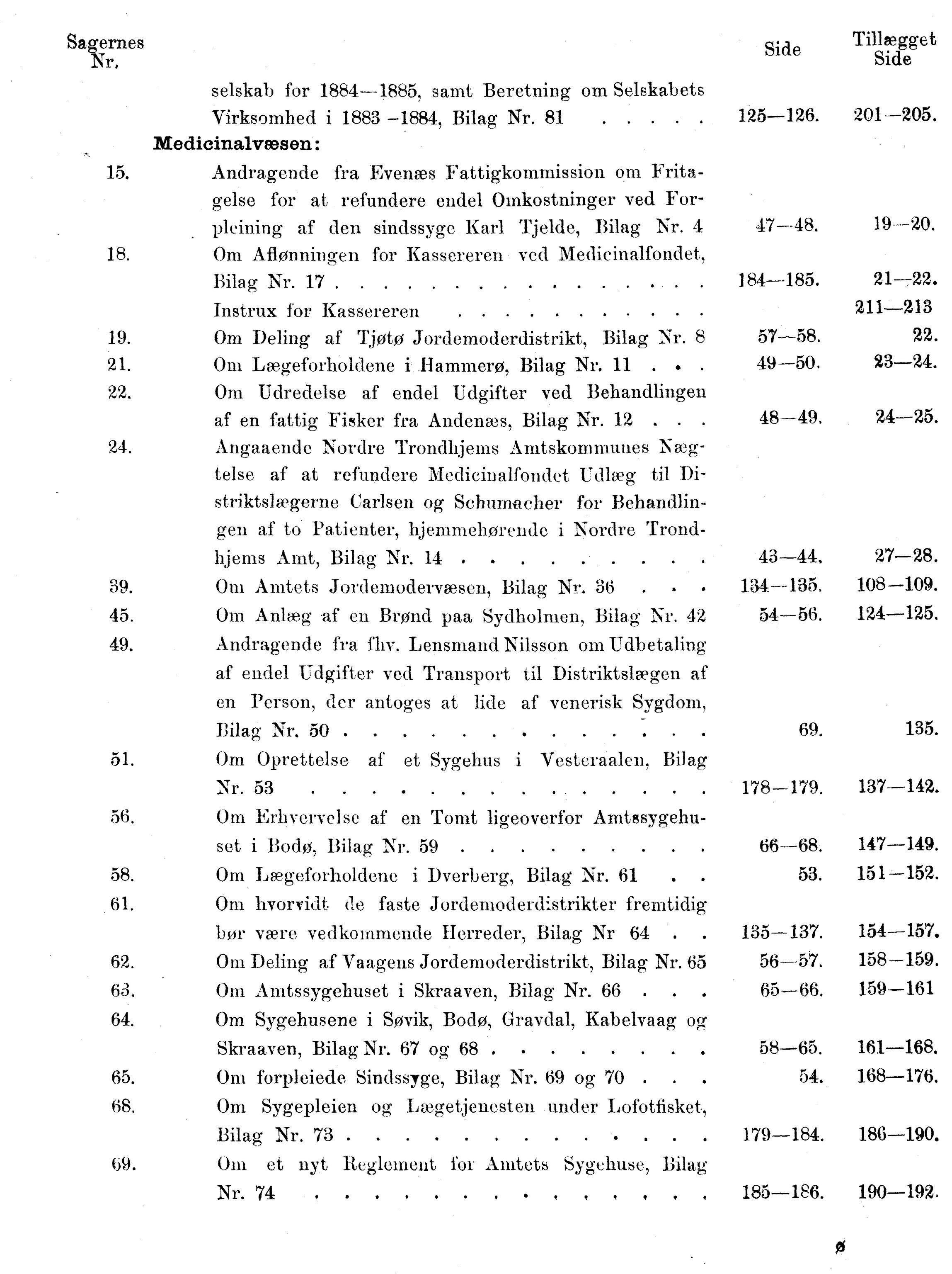 Nordland Fylkeskommune. Fylkestinget, AIN/NFK-17/176/A/Ac/L0014: Fylkestingsforhandlinger 1881-1885, 1881-1885