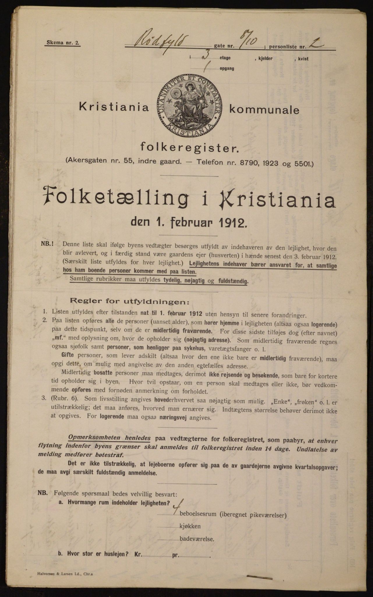 OBA, Kommunal folketelling 1.2.1912 for Kristiania, 1912, s. 86096