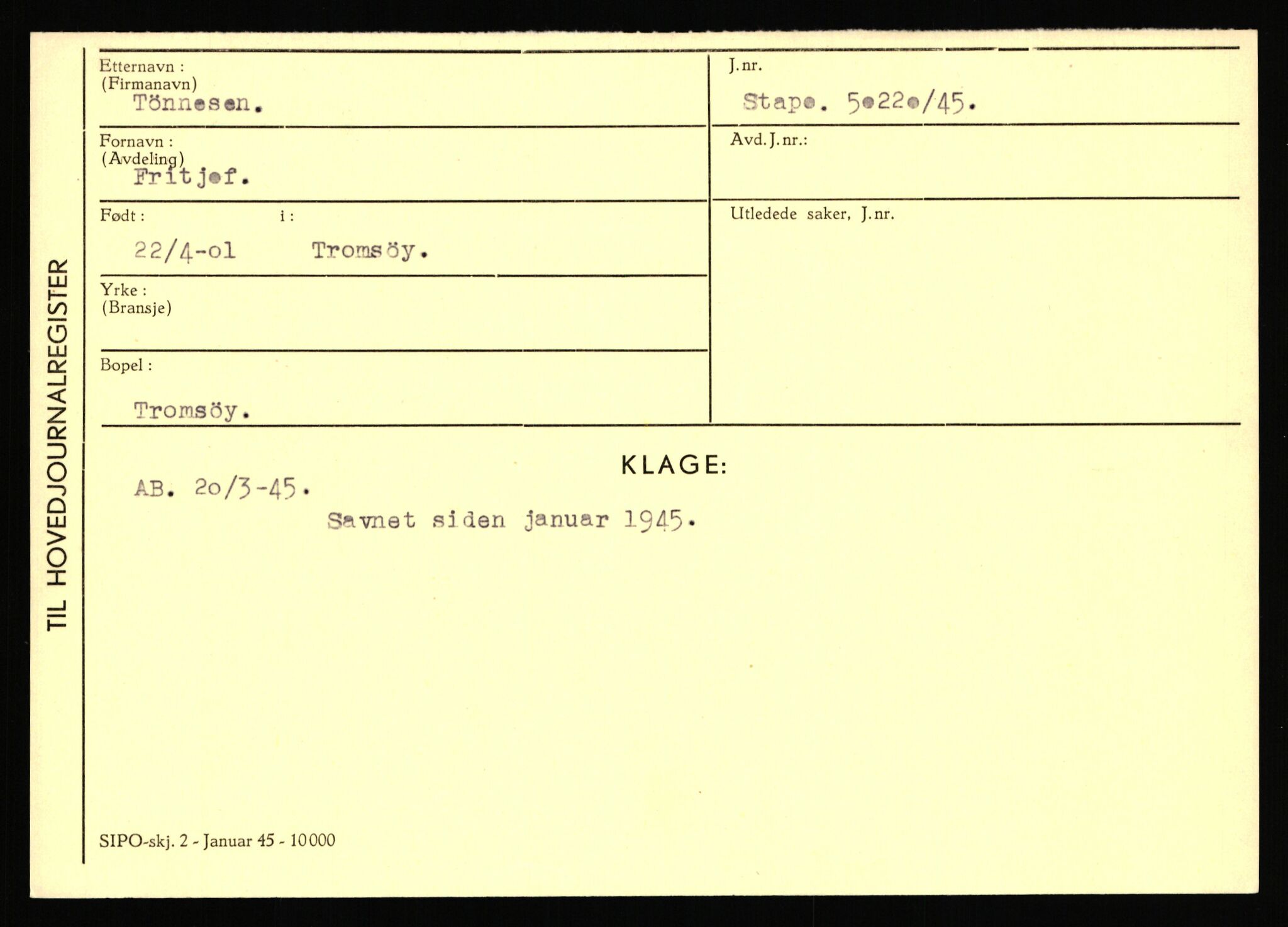 Statspolitiet - Hovedkontoret / Osloavdelingen, AV/RA-S-1329/C/Ca/L0015: Svea - Tøsse, 1943-1945, s. 4874