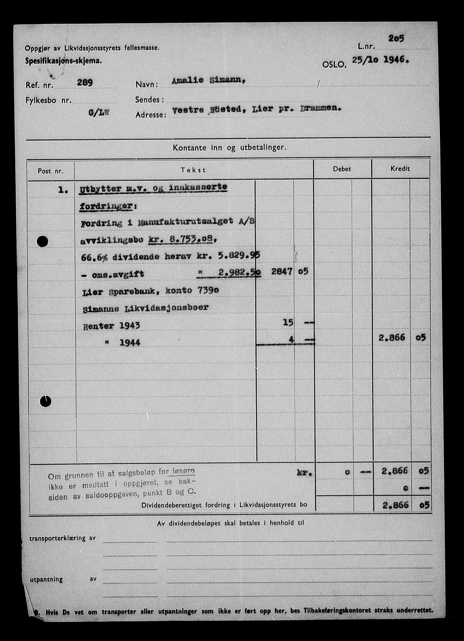 Justisdepartementet, Tilbakeføringskontoret for inndratte formuer, AV/RA-S-1564/H/Hc/Hcd/L1007: --, 1945-1947, s. 50