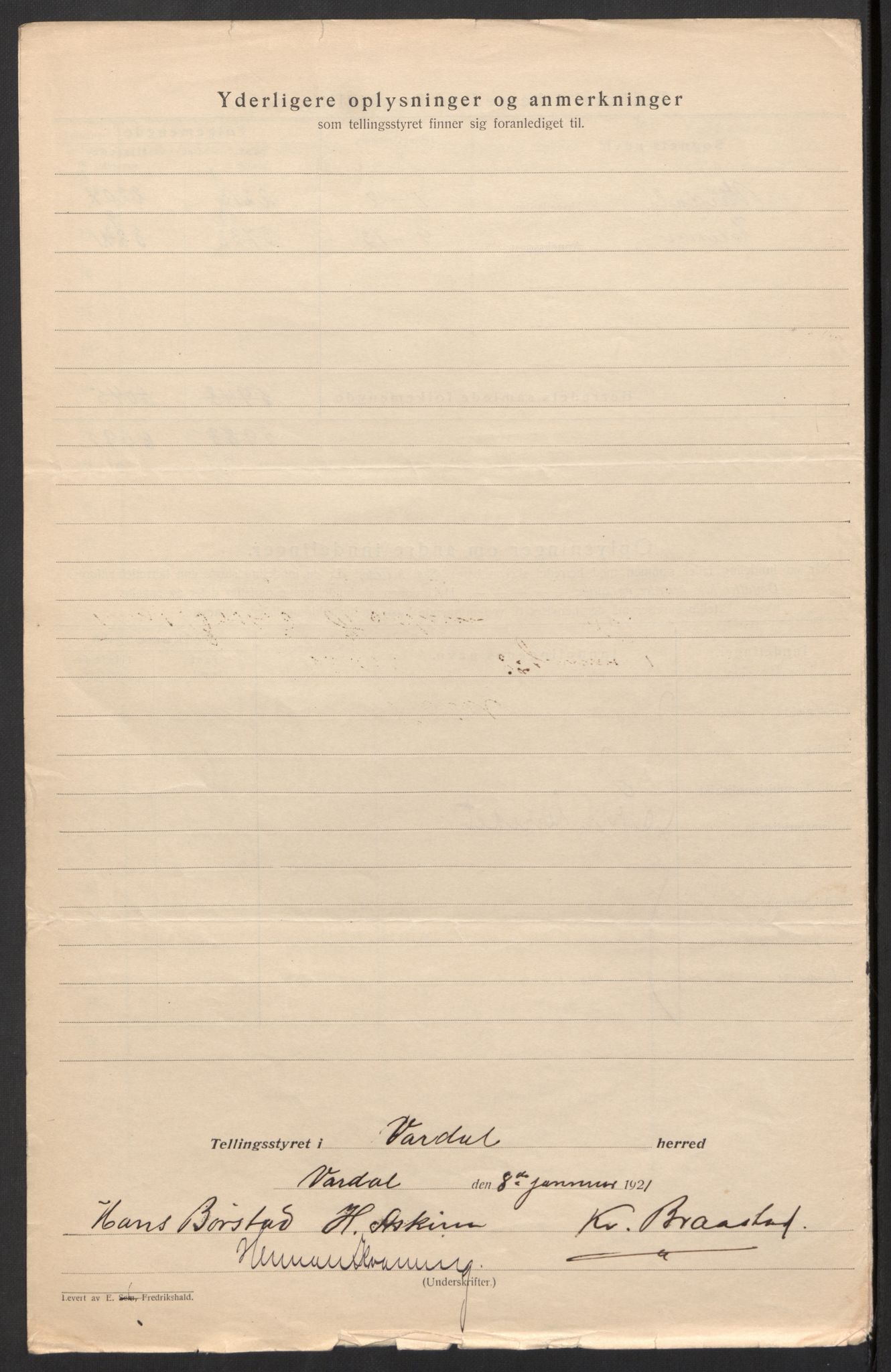 SAH, Folketelling 1920 for 0527 Vardal herred, 1920, s. 8