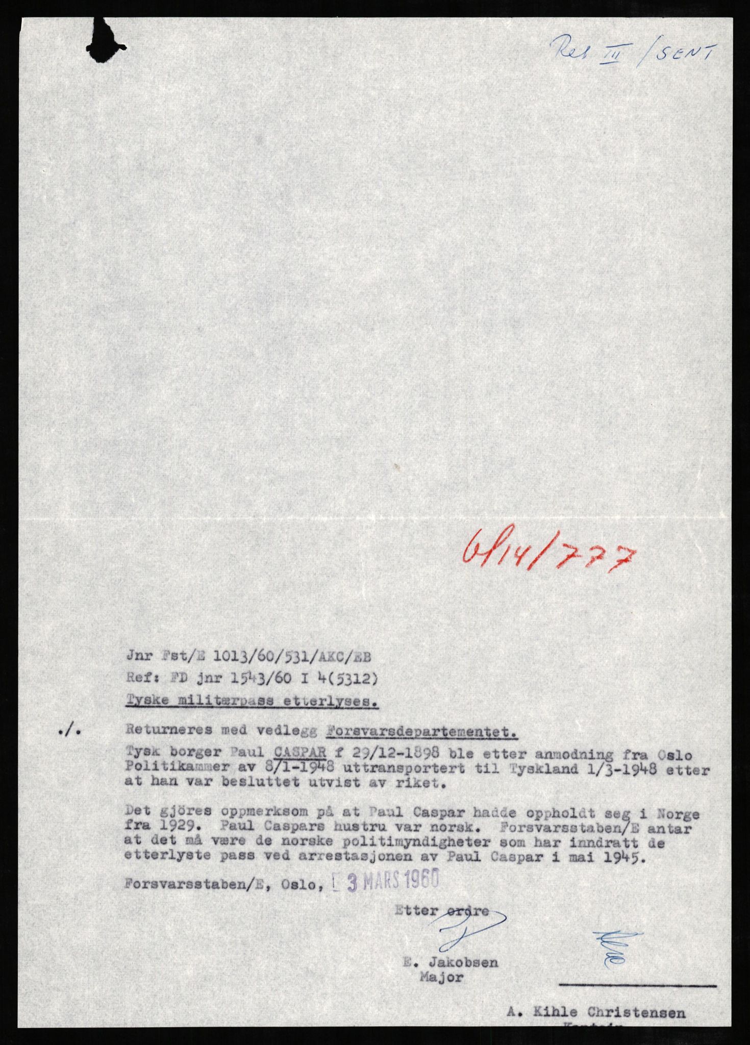 Forsvaret, Forsvarets overkommando II, AV/RA-RAFA-3915/D/Db/L0005: CI Questionaires. Tyske okkupasjonsstyrker i Norge. Tyskere., 1945-1946, s. 230