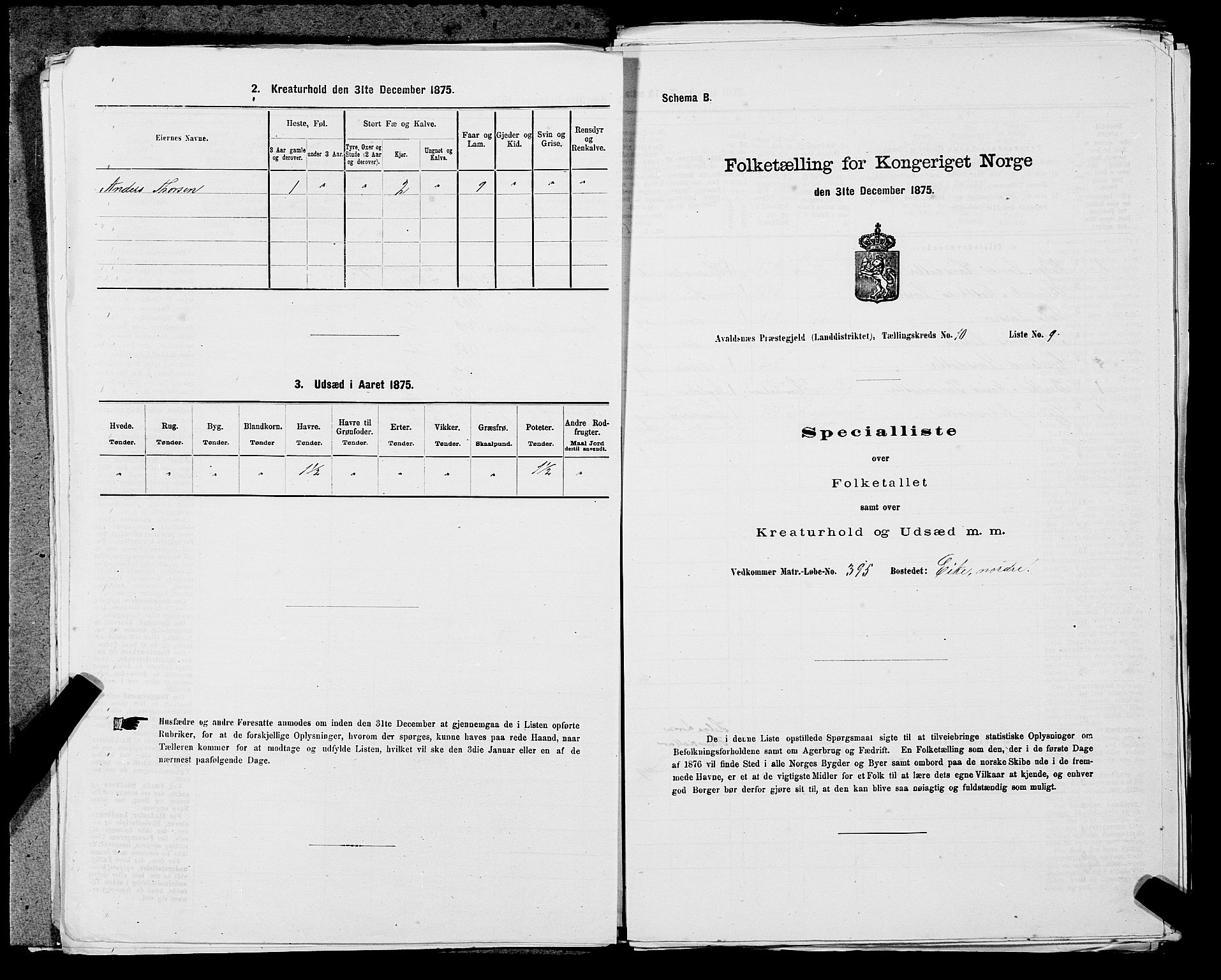 SAST, Folketelling 1875 for 1147L Avaldsnes prestegjeld, Avaldsnes sokn og Kopervik landsokn, 1875, s. 1722