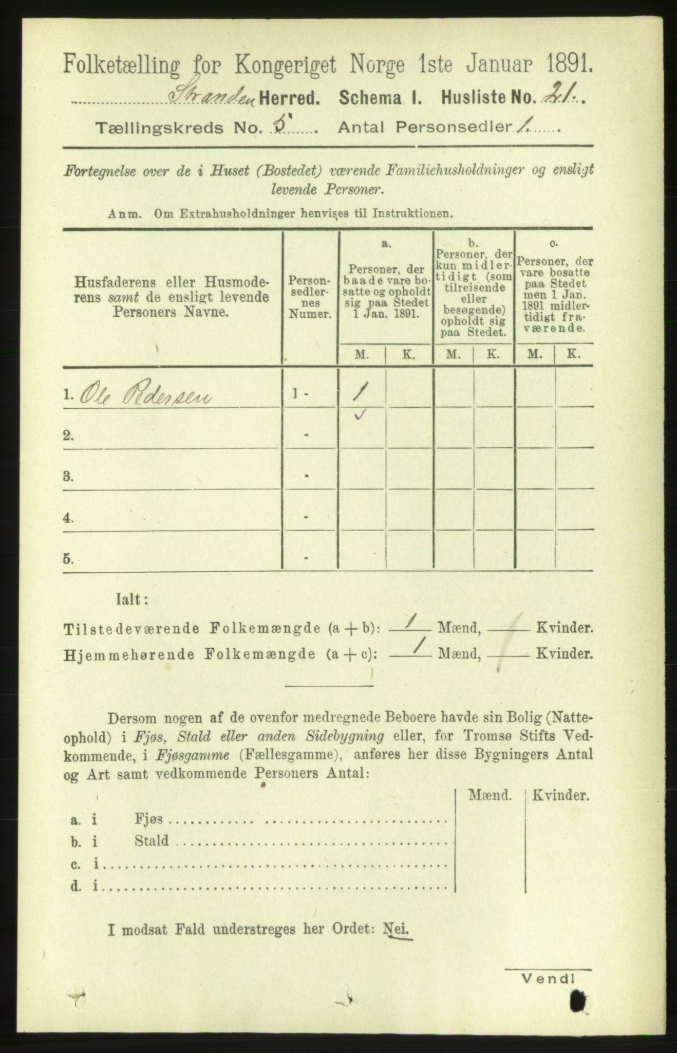 RA, Folketelling 1891 for 1525 Stranda herred, 1891, s. 982