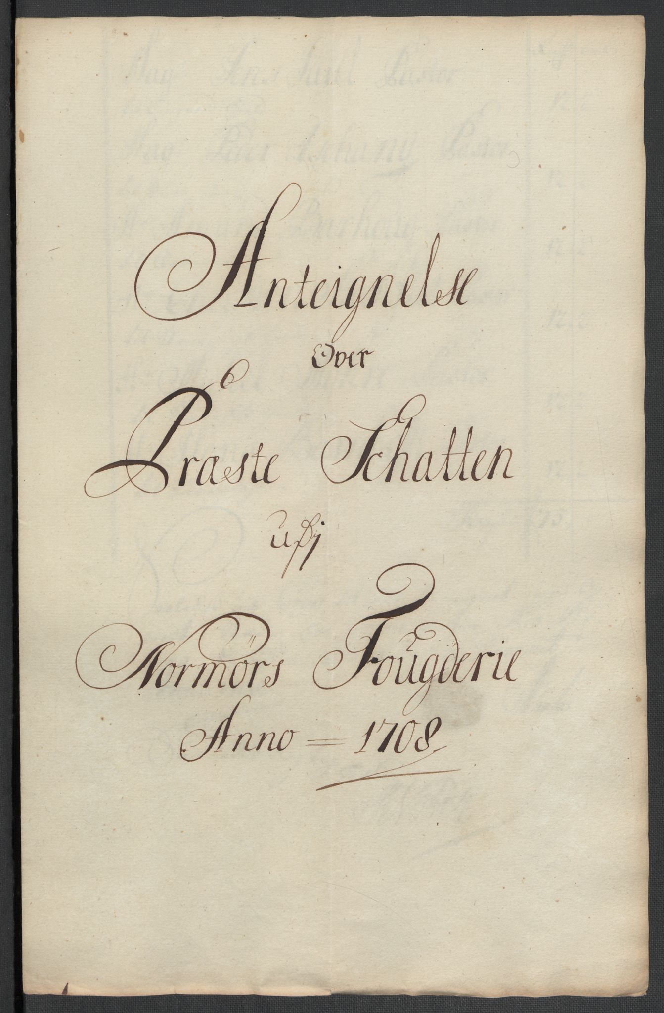 Rentekammeret inntil 1814, Reviderte regnskaper, Fogderegnskap, RA/EA-4092/R56/L3743: Fogderegnskap Nordmøre, 1708, s. 75