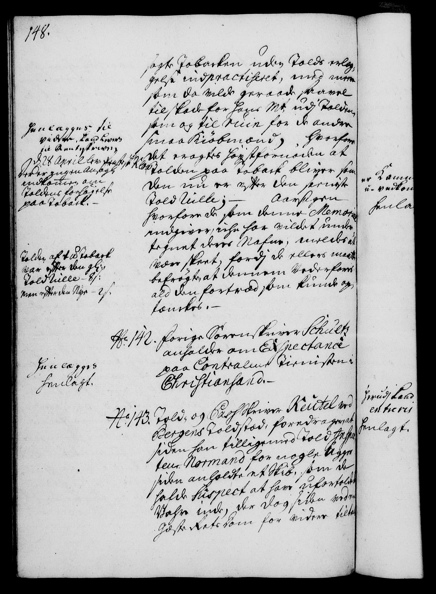 Rentekammeret, Kammerkanselliet, RA/EA-3111/G/Gh/Gha/L0016: Norsk ekstraktmemorialprotokoll (merket RK 53.61), 1734-1735, s. 148
