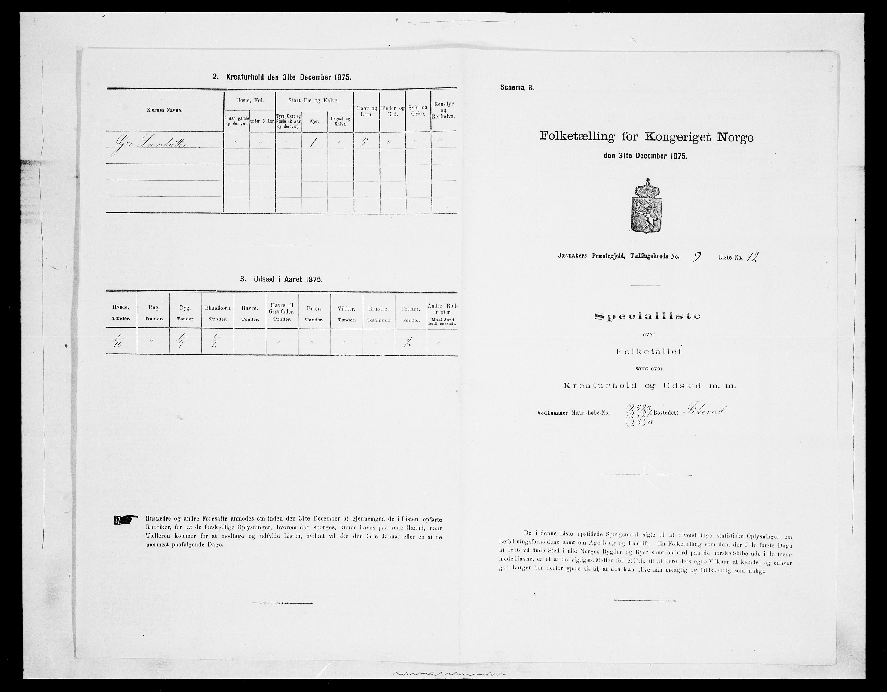 SAH, Folketelling 1875 for 0532P Jevnaker prestegjeld, 1875, s. 1526