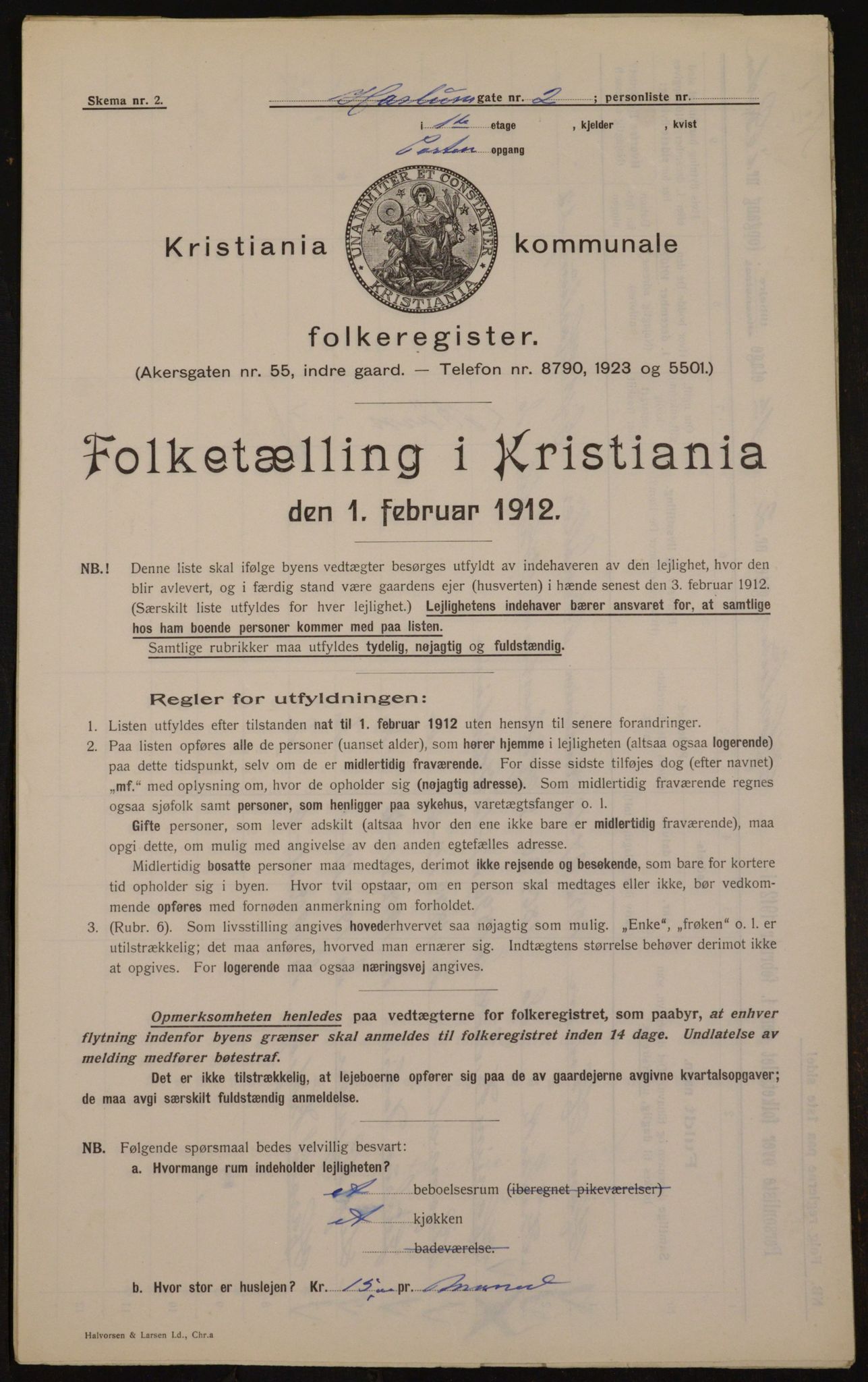 OBA, Kommunal folketelling 1.2.1912 for Kristiania, 1912, s. 35251