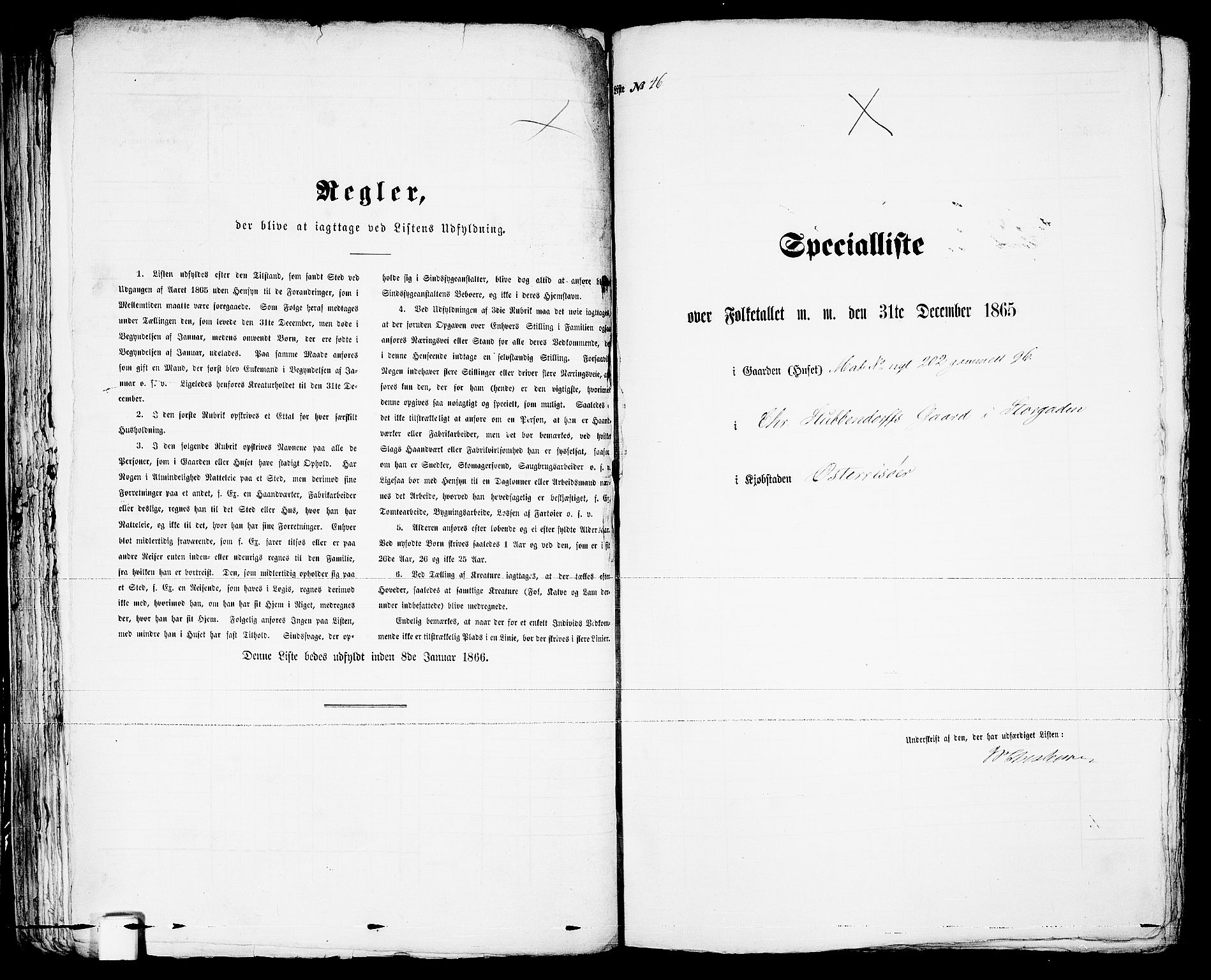 RA, Folketelling 1865 for 0901B Risør prestegjeld, Risør kjøpstad, 1865, s. 99