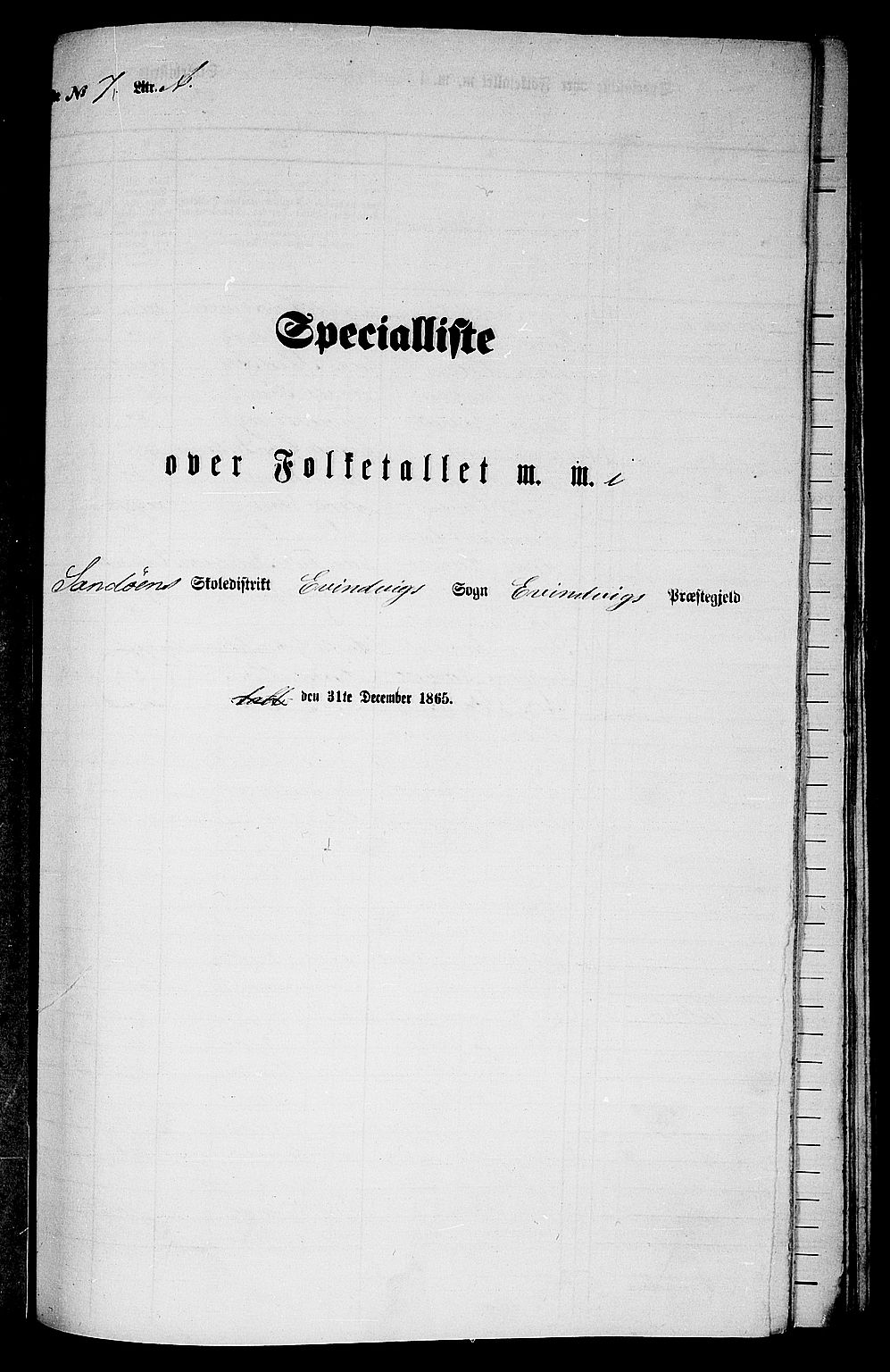RA, Folketelling 1865 for 1411P Eivindvik prestegjeld, 1865, s. 85