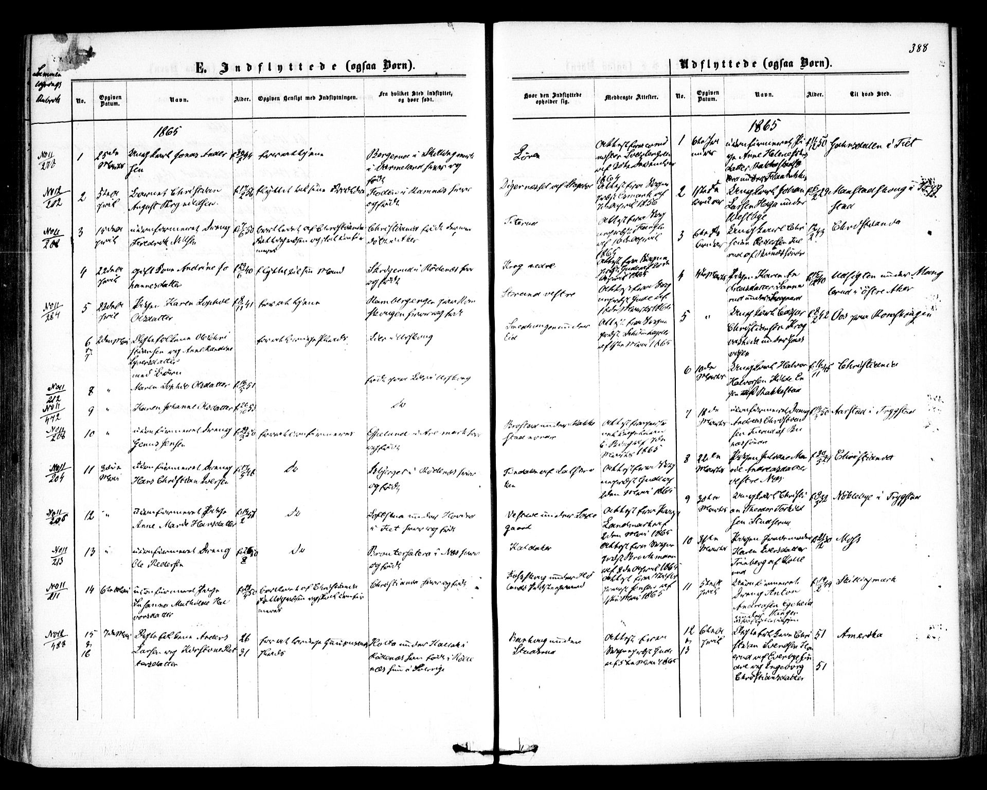 Høland prestekontor Kirkebøker, SAO/A-10346a/F/Fa/L0011: Ministerialbok nr. I 11, 1862-1869, s. 388
