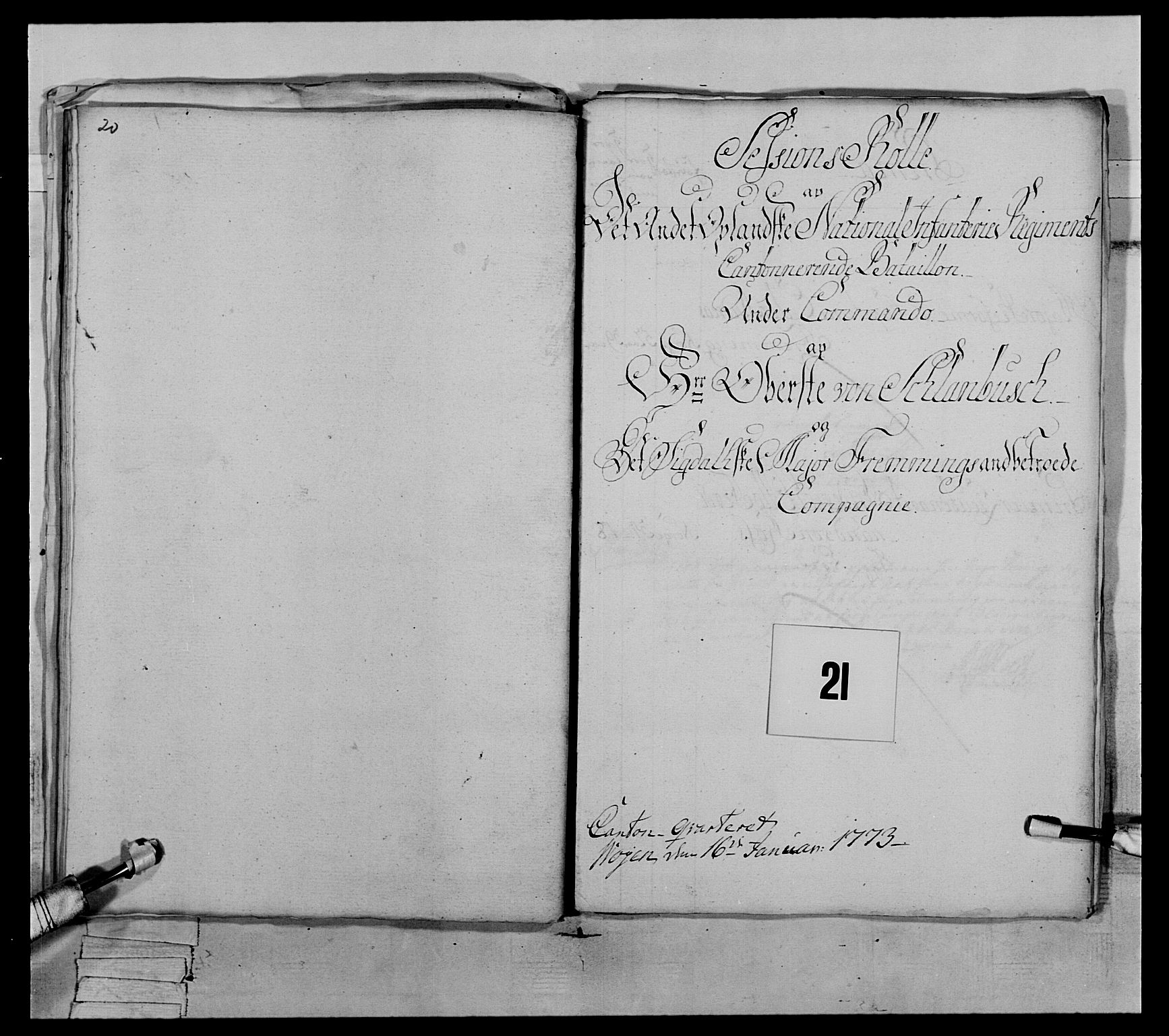 Generalitets- og kommissariatskollegiet, Det kongelige norske kommissariatskollegium, RA/EA-5420/E/Eh/L0063: 2. Opplandske nasjonale infanteriregiment, 1773, s. 358