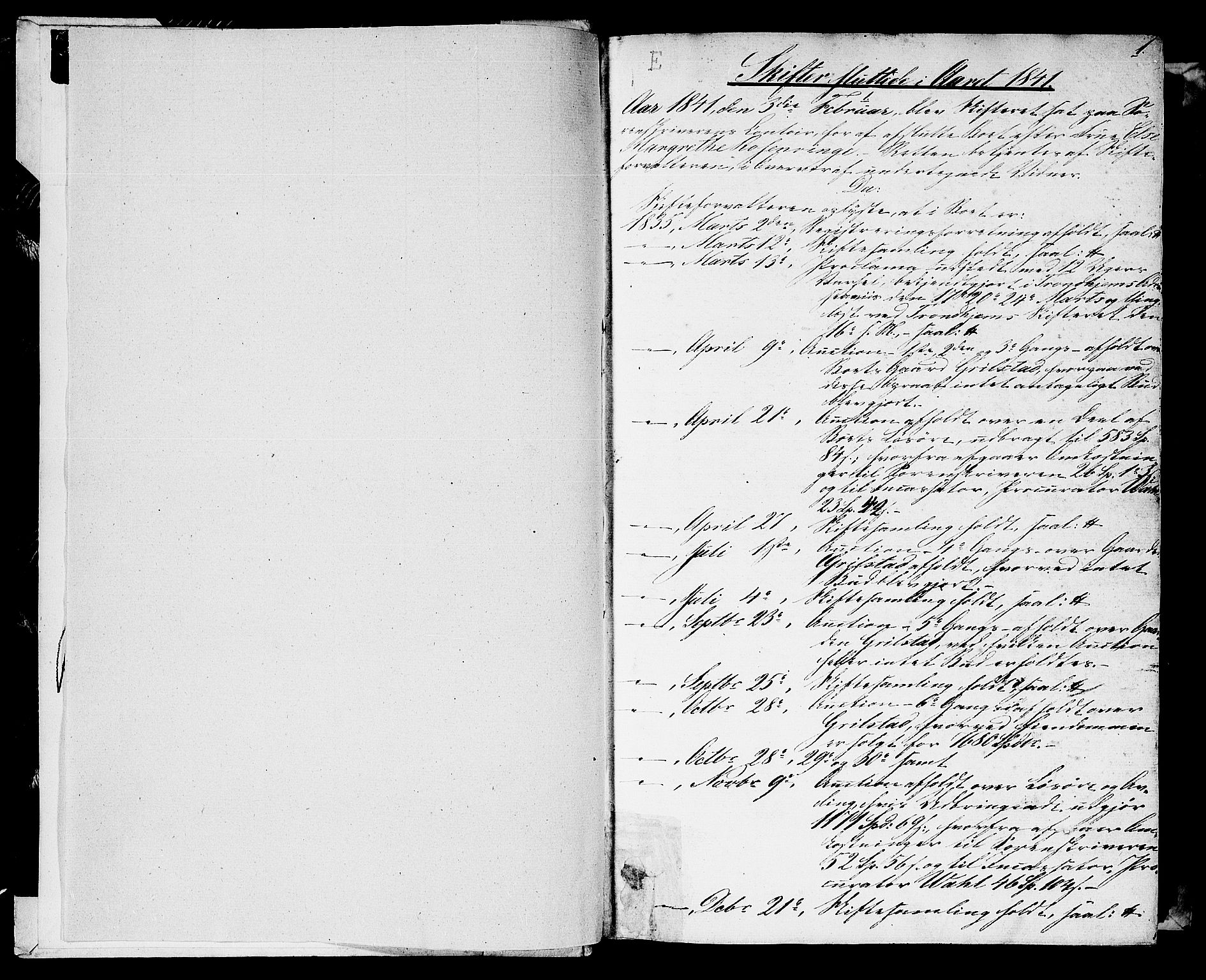 Strinda og Selbu sorenskriveri, SAT/A-0015/3/3A/3Aa/L0013: Skifteutlodningsprot. 2, 1841-1853, s. 1