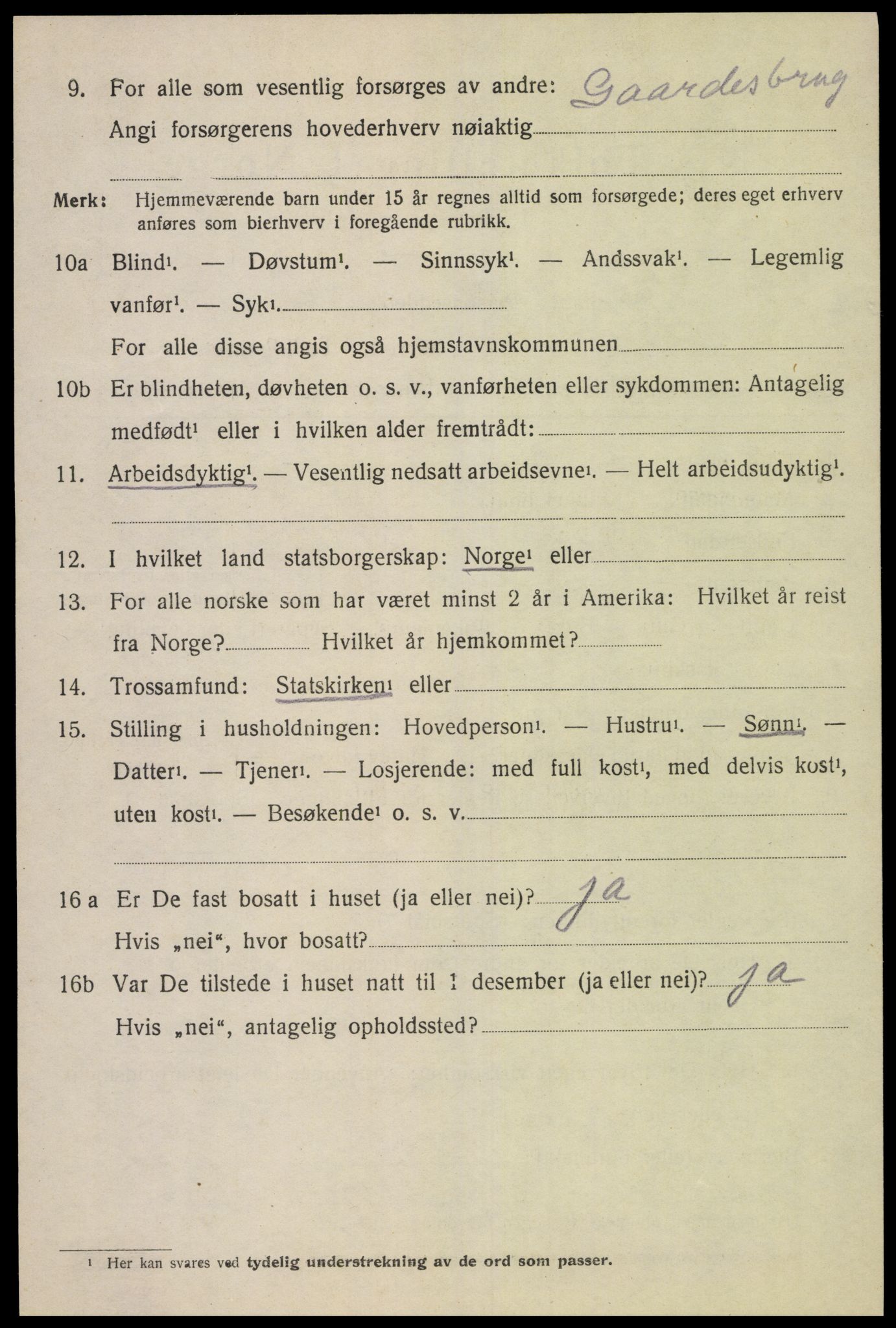 SAK, Folketelling 1920 for 1020 Holum herred, 1920, s. 2118