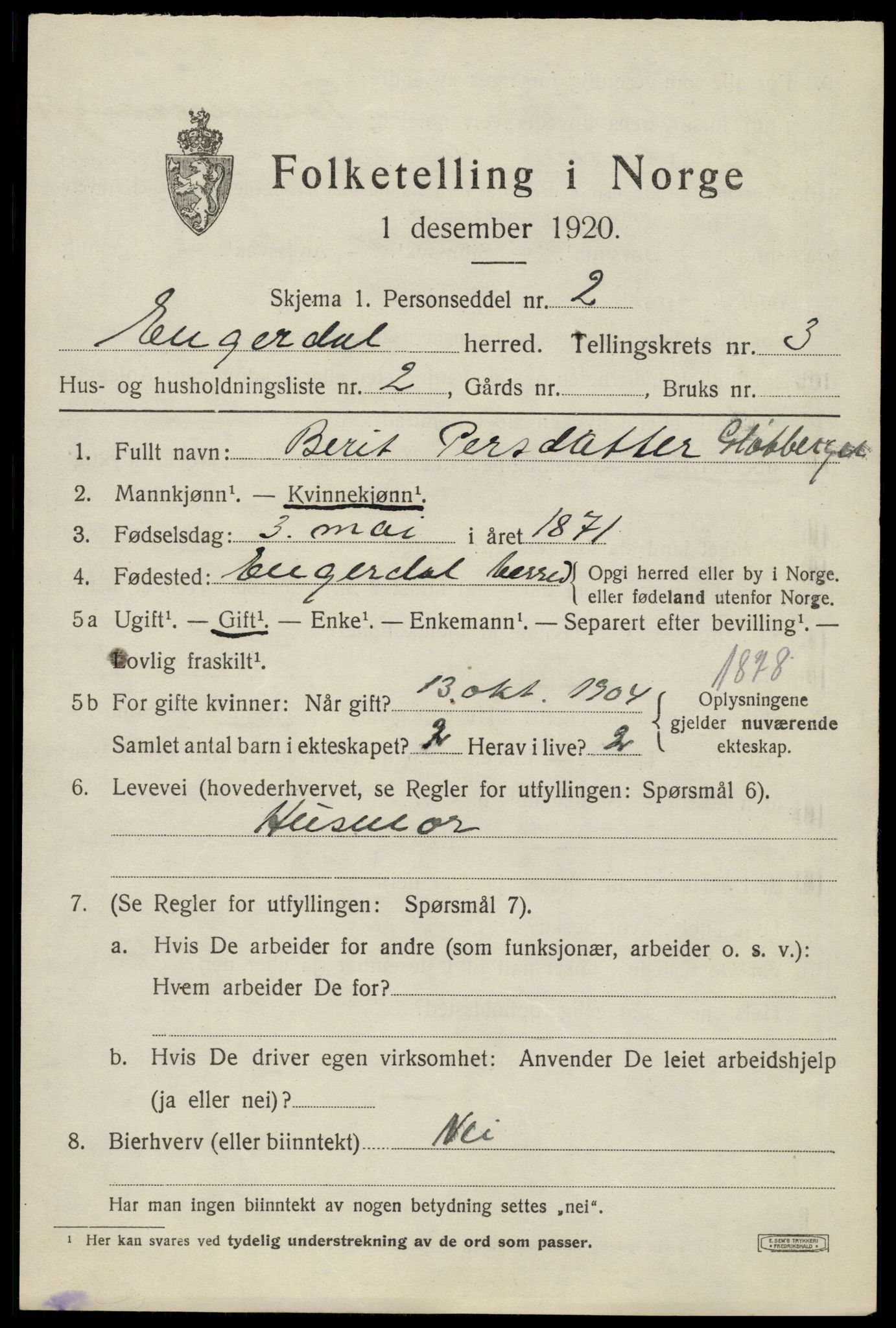 SAH, Folketelling 1920 for 0434 Engerdal herred, 1920, s. 1531