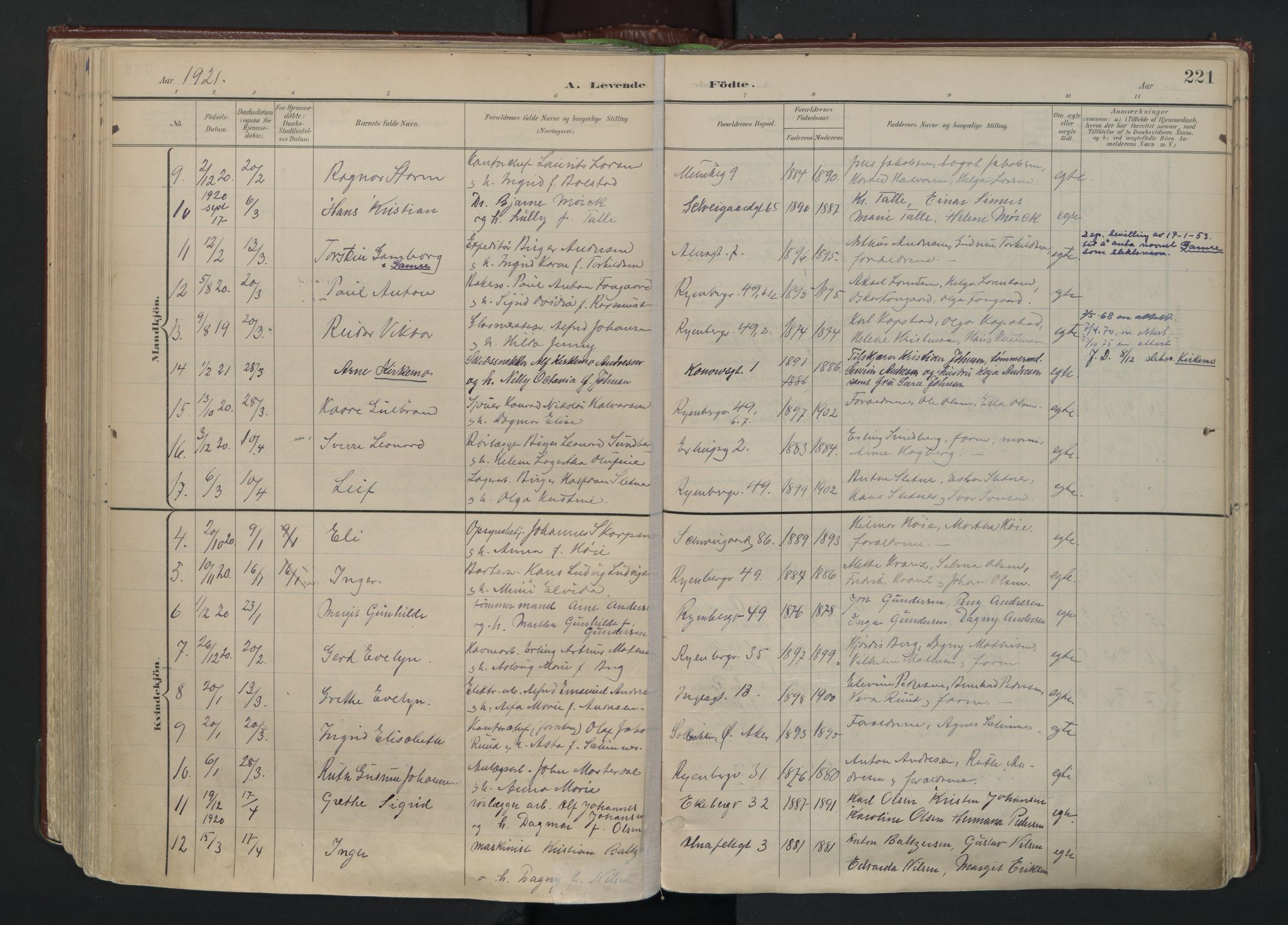 Gamlebyen prestekontor Kirkebøker, AV/SAO-A-10884/F/Fa/L0010: Ministerialbok nr. 10, 1895-1935, s. 221