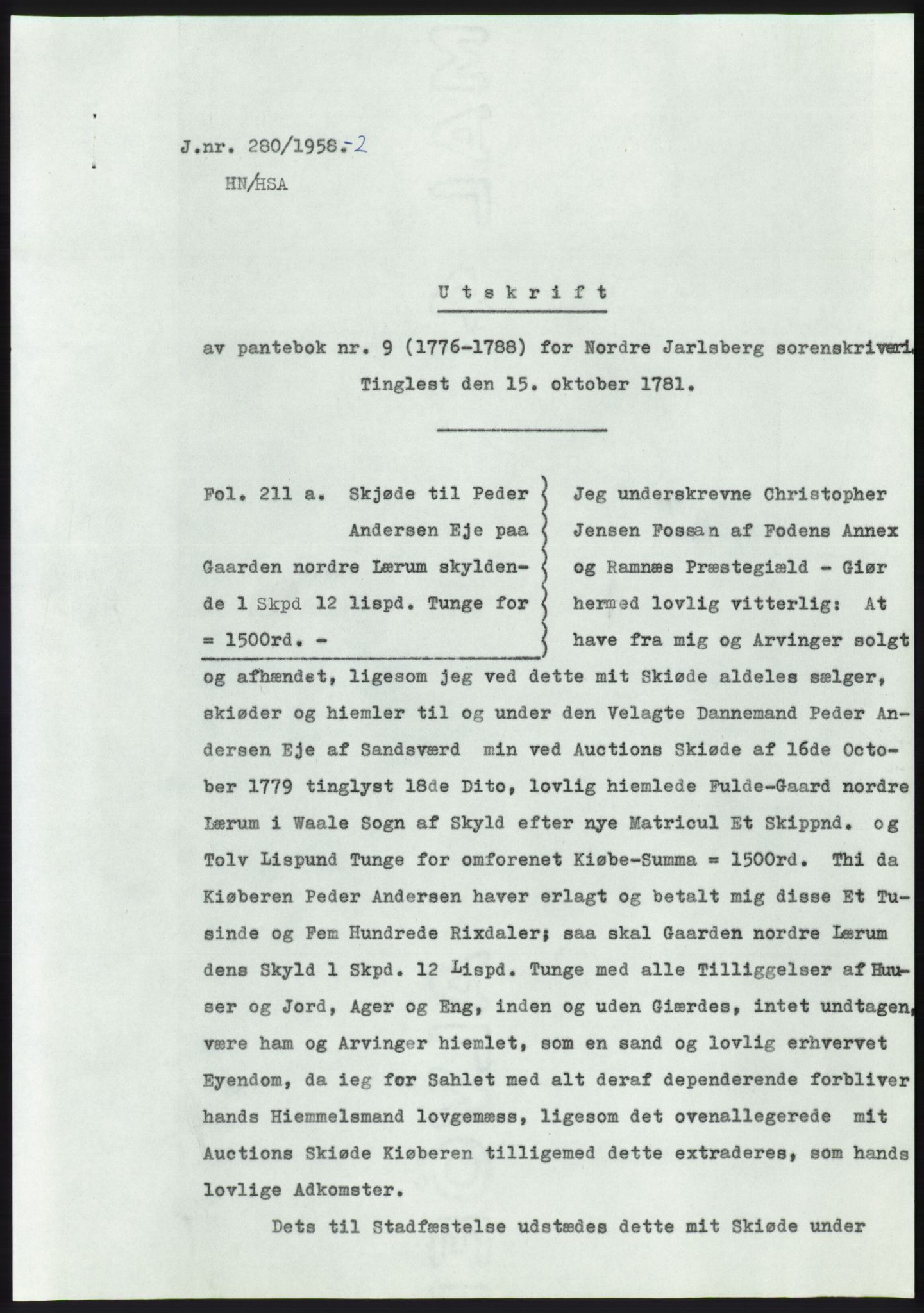 Statsarkivet i Kongsberg, SAKO/A-0001, 1958, s. 138