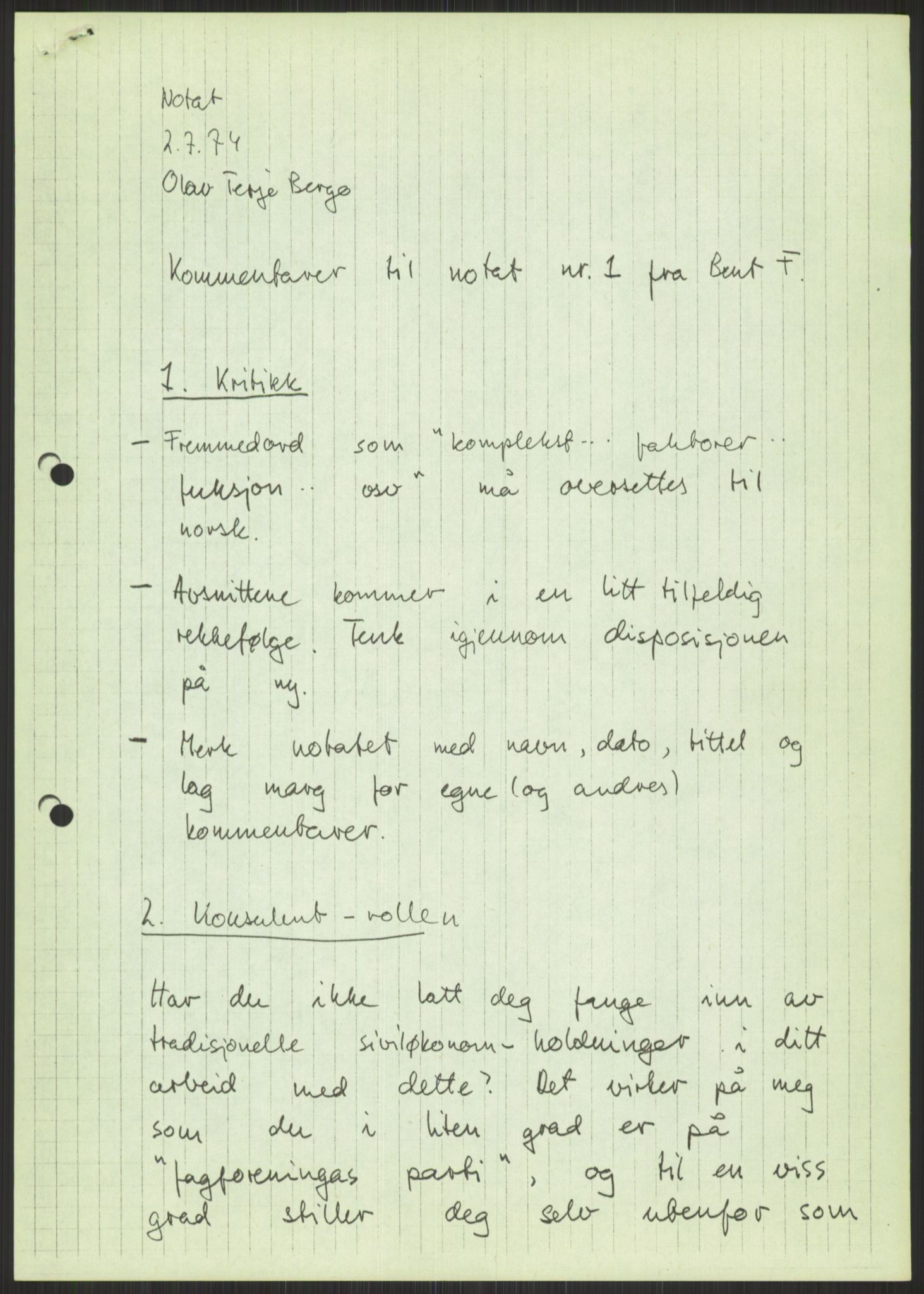 Nygaard, Kristen, RA/PA-1398/F/Fi/L0006: Fagbevegelse, demokrati, Jern- og Metallprosjektet, 1970-2002, s. 285