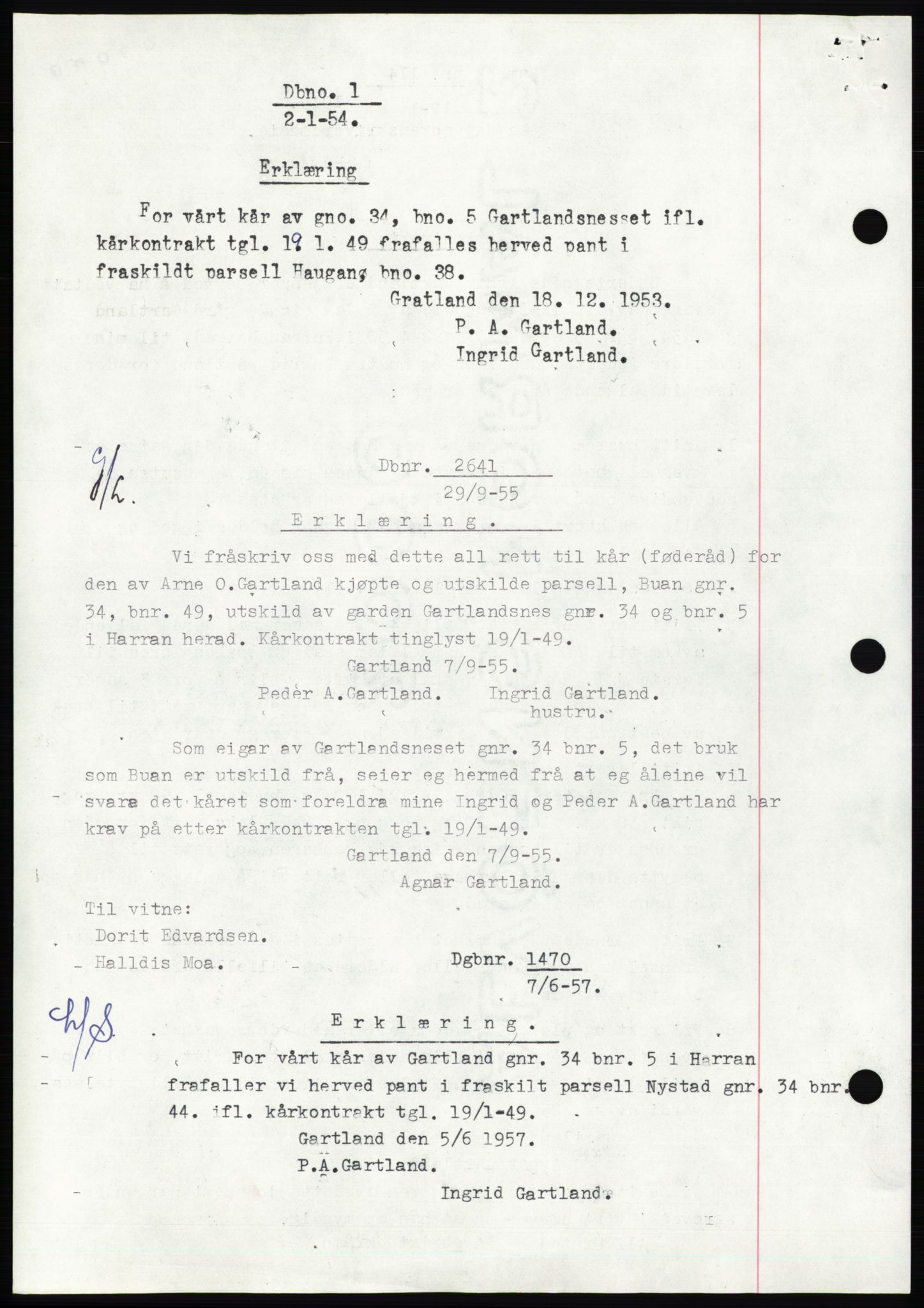 Namdal sorenskriveri, SAT/A-4133/1/2/2C: Pantebok nr. -, 1949-1949, Dagboknr: 1/1949