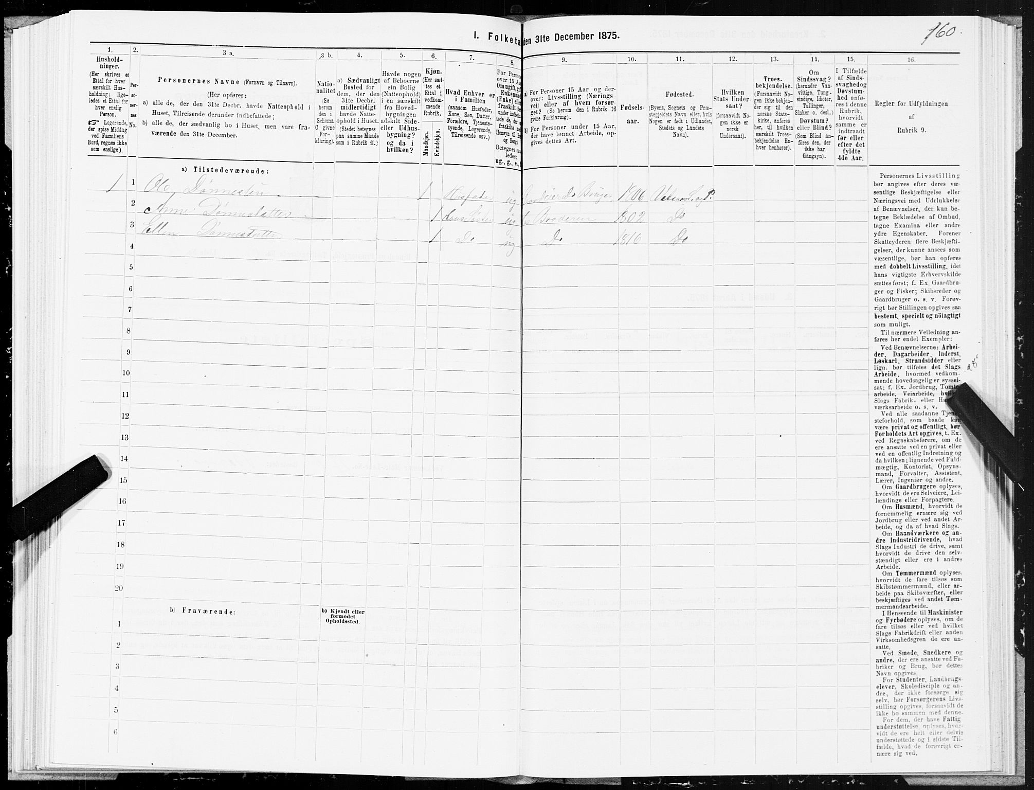 SAT, Folketelling 1875 for 1811P Bindal prestegjeld, 1875, s. 2160