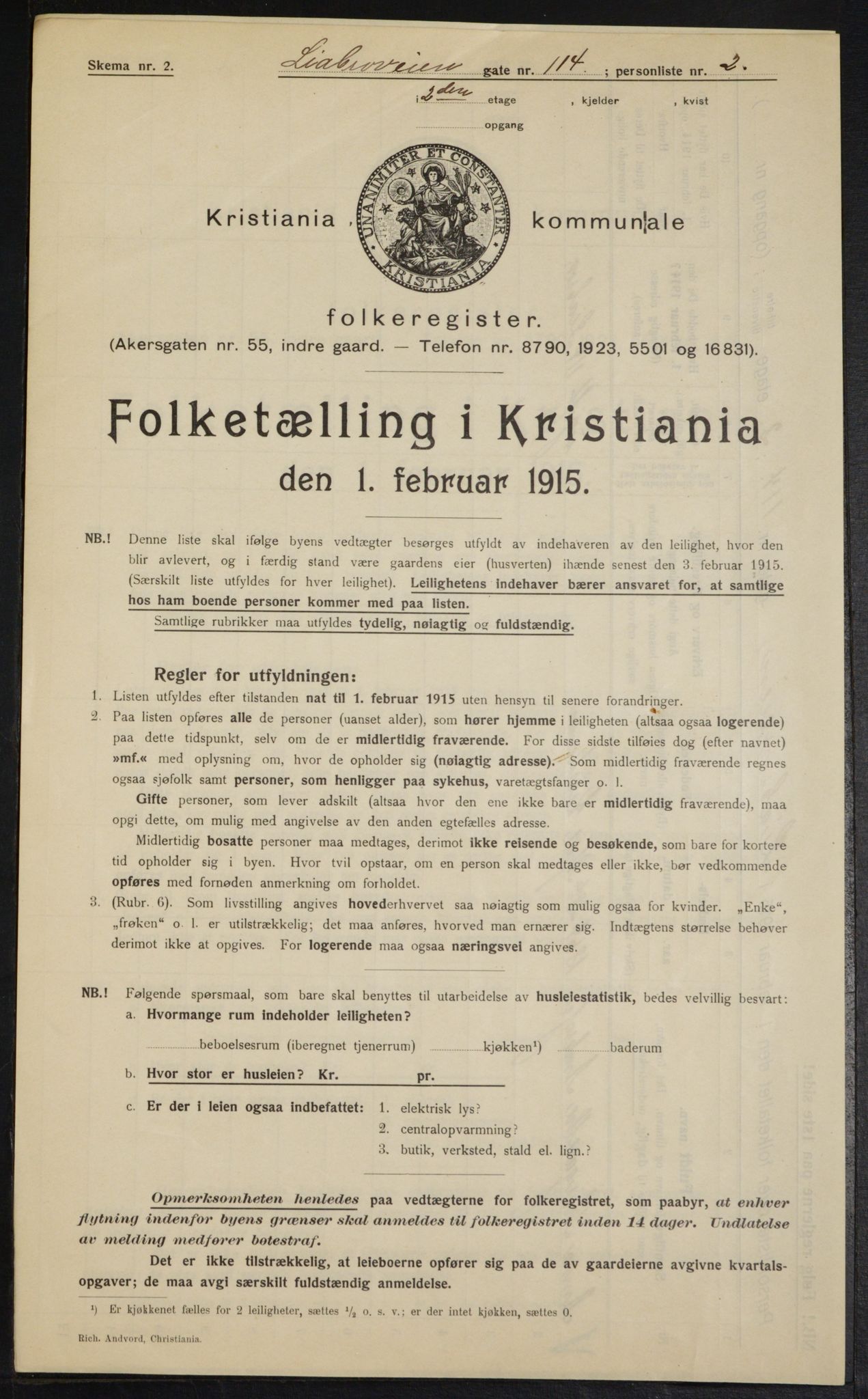 OBA, Kommunal folketelling 1.2.1915 for Kristiania, 1915, s. 57721
