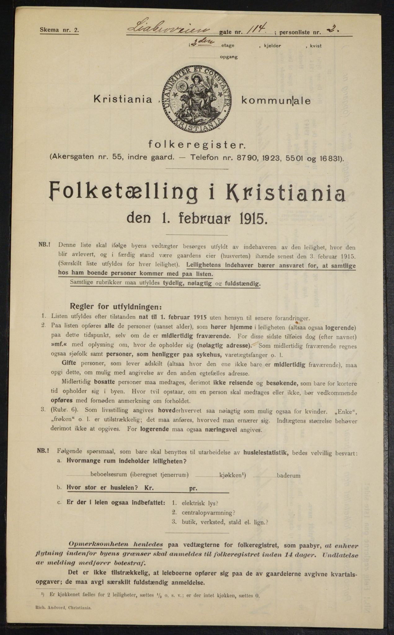 OBA, Kommunal folketelling 1.2.1915 for Kristiania, 1915, s. 57721