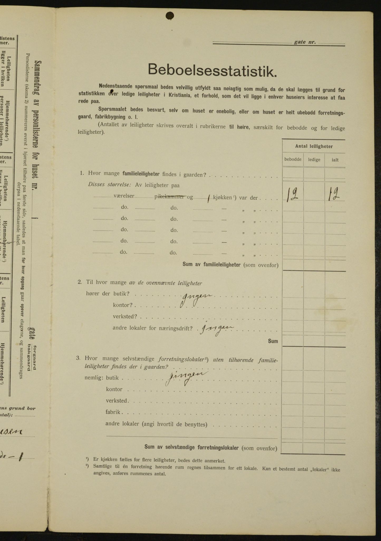 OBA, Kommunal folketelling 1.2.1912 for Kristiania, 1912, s. 23965