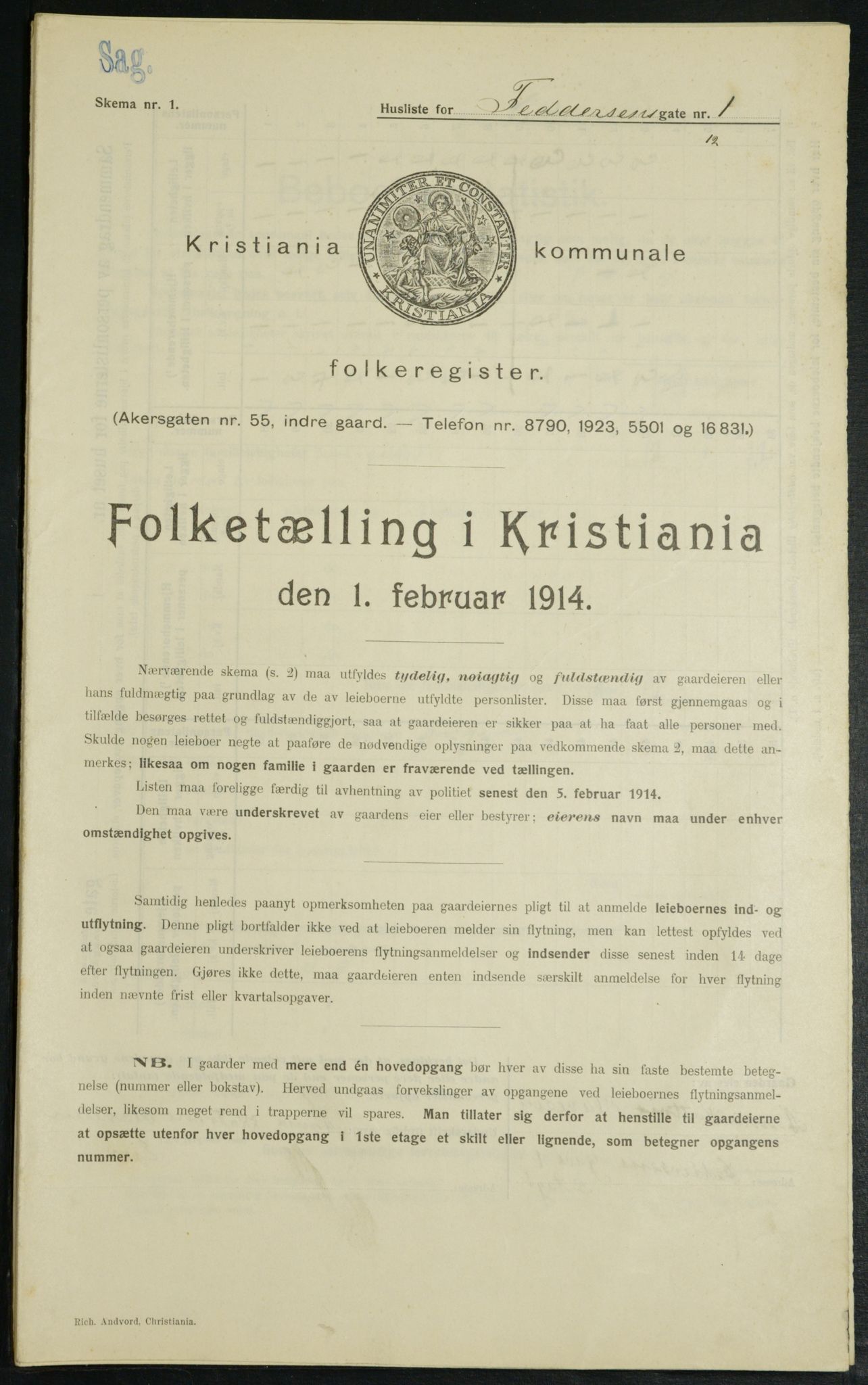 OBA, Kommunal folketelling 1.2.1914 for Kristiania, 1914, s. 24139