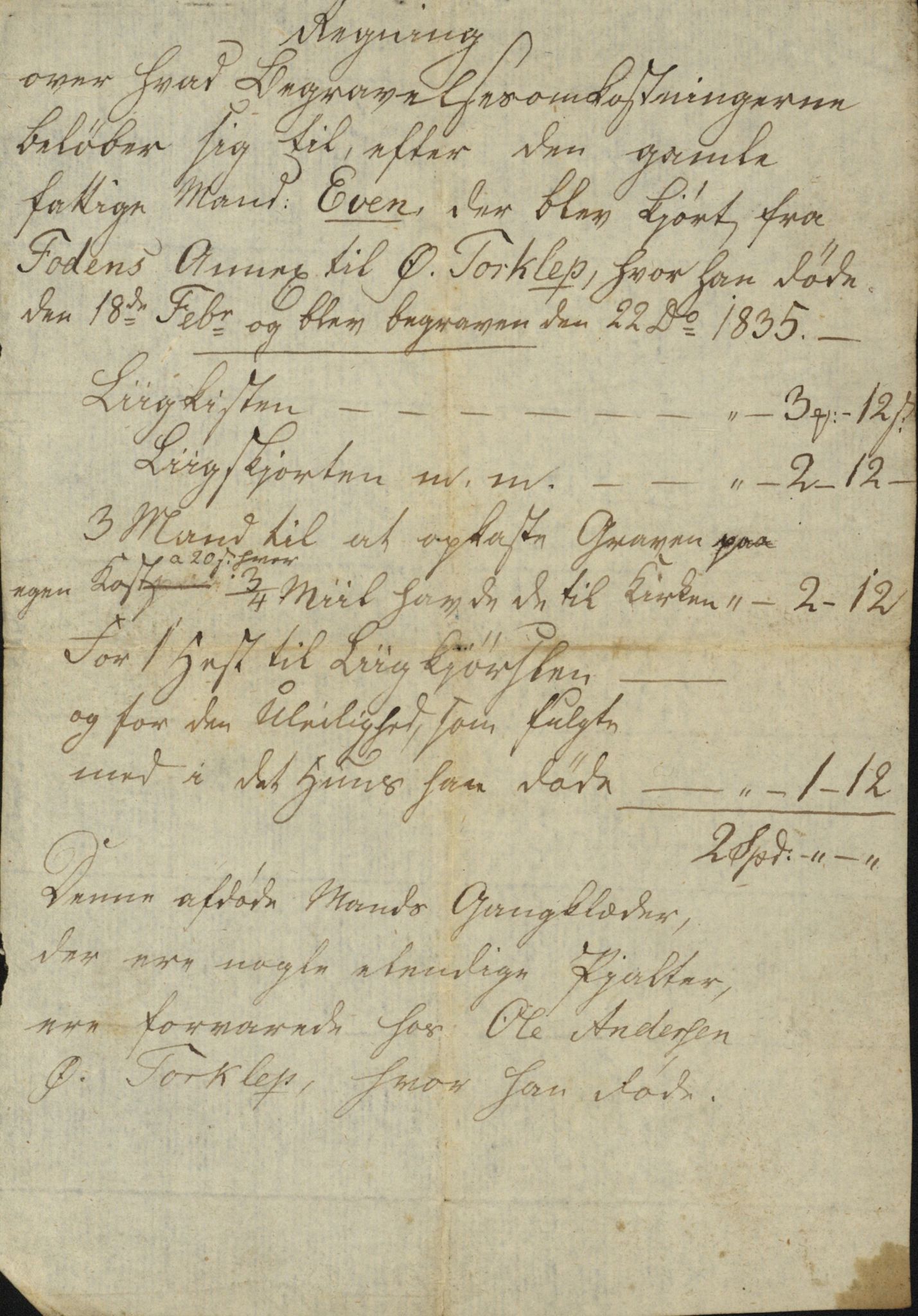 Pa 806 - Kalsrudslekten, VEMU/A-1929/F/L0002: Brev, kvitteringer, invitasjoner, kontrakter m.m., 1782-1870, s. 45