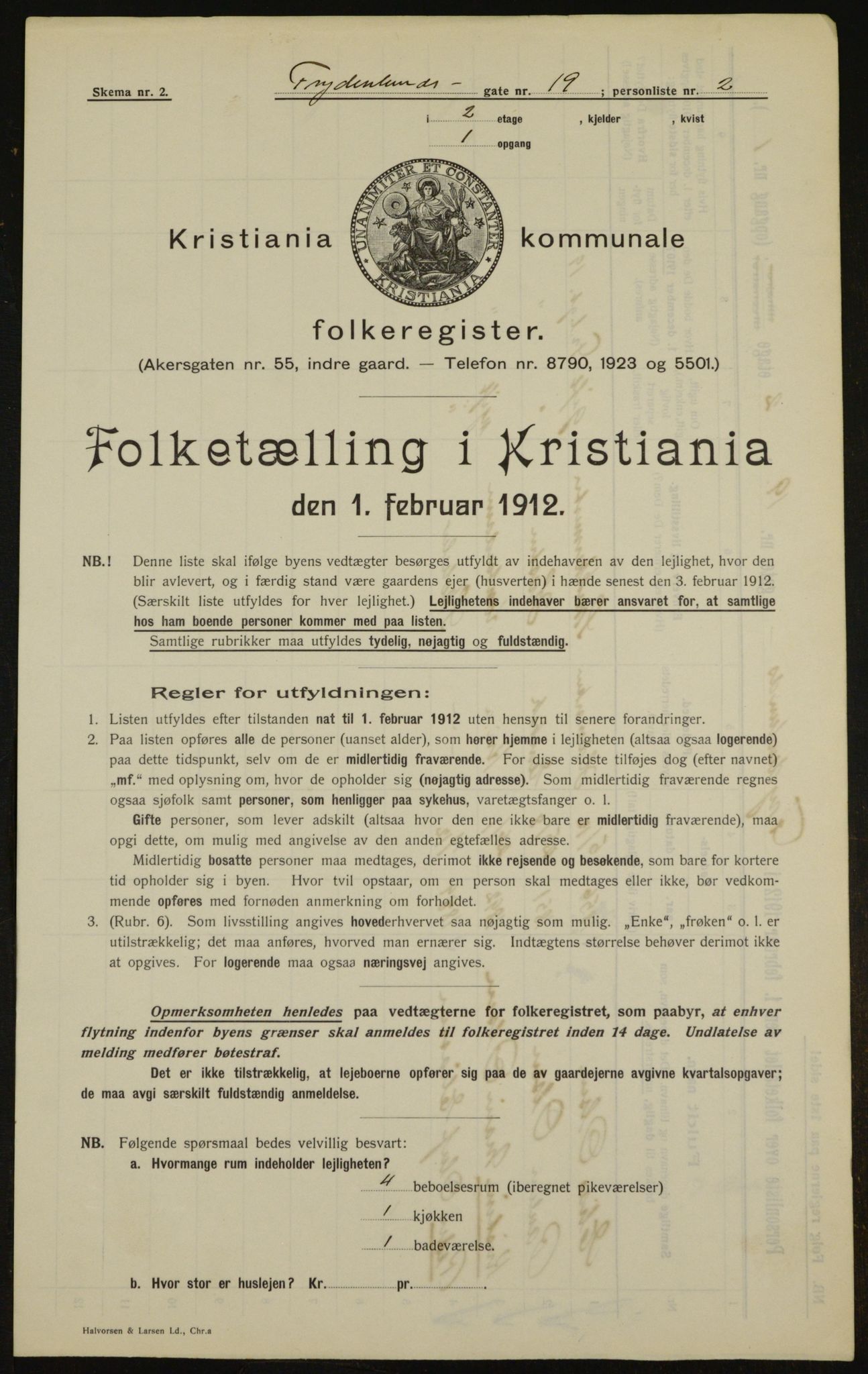 OBA, Kommunal folketelling 1.2.1912 for Kristiania, 1912, s. 28210