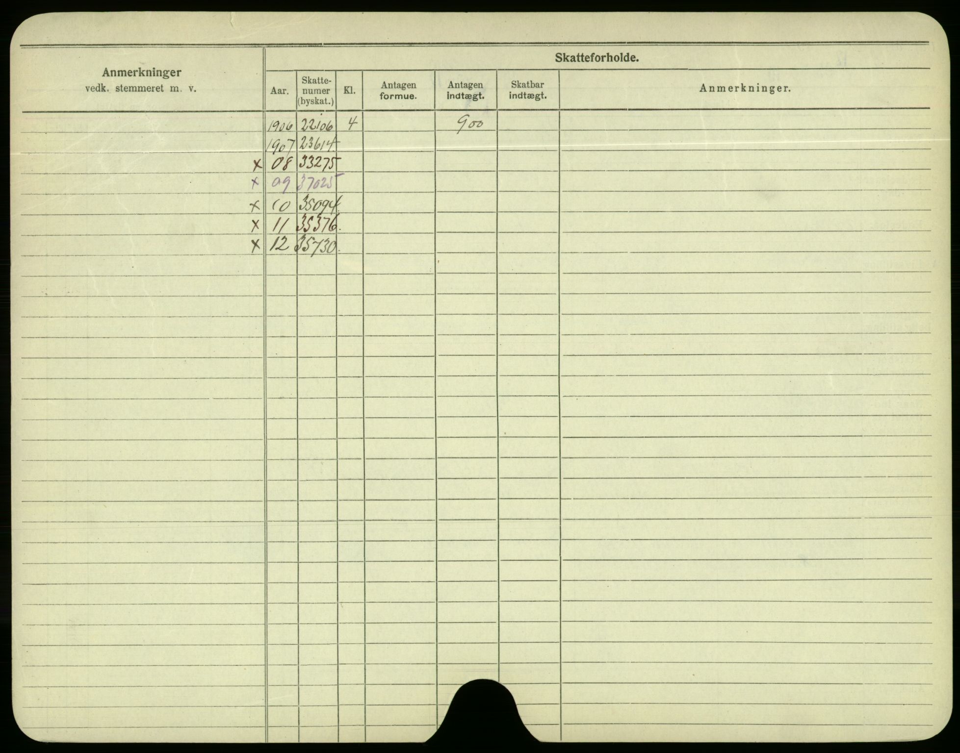 Oslo folkeregister, Registerkort, SAO/A-11715/F/Fa/Fac/L0003: Menn, 1906-1914, s. 876b