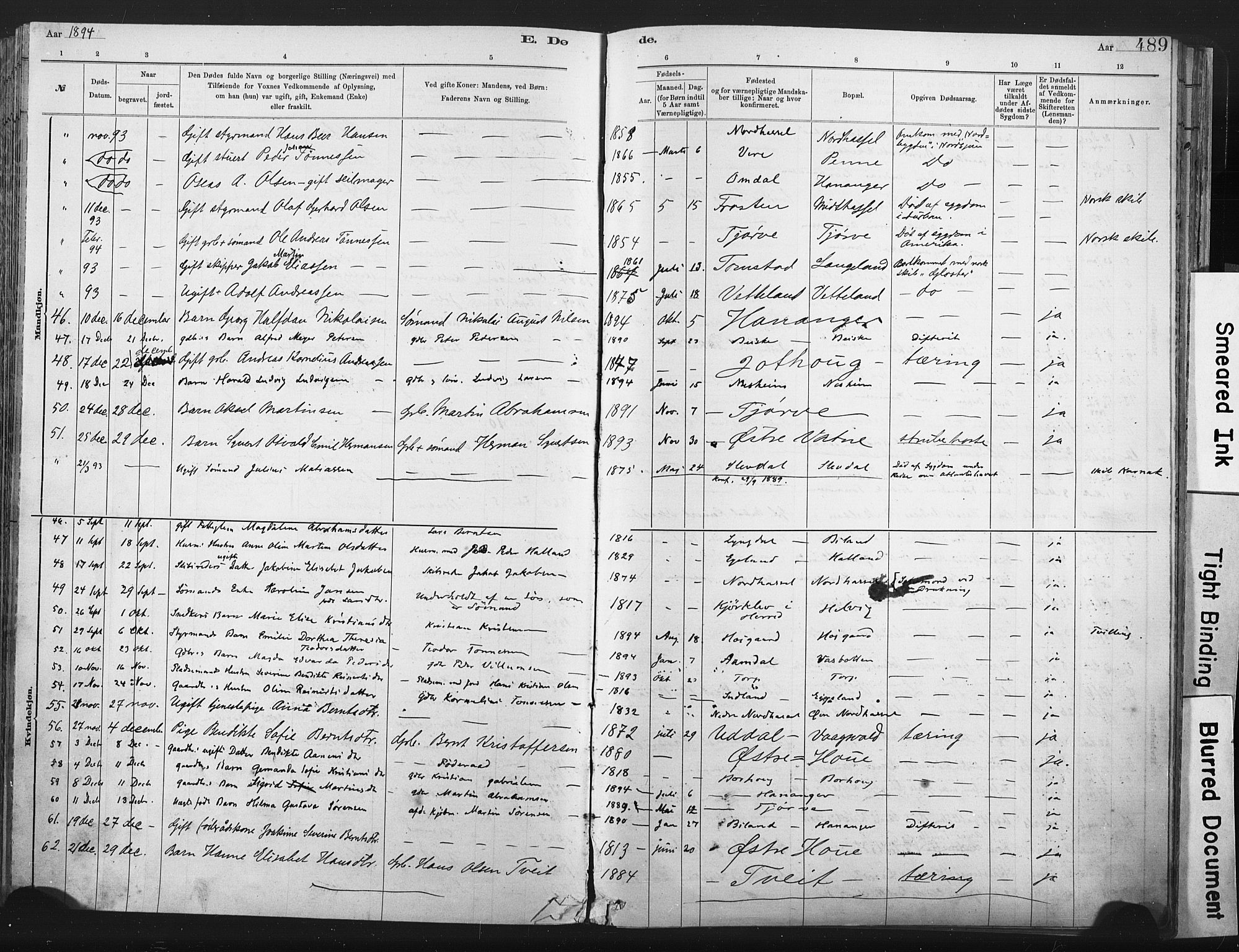 Lista sokneprestkontor, SAK/1111-0027/F/Fa/L0012: Ministerialbok nr. A 12, 1879-1903, s. 489